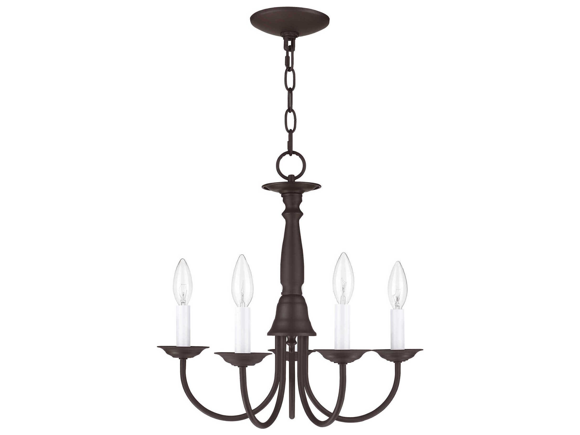 Livex Lighting Home Basics 5-Light Bronze Candelabra Chandelier