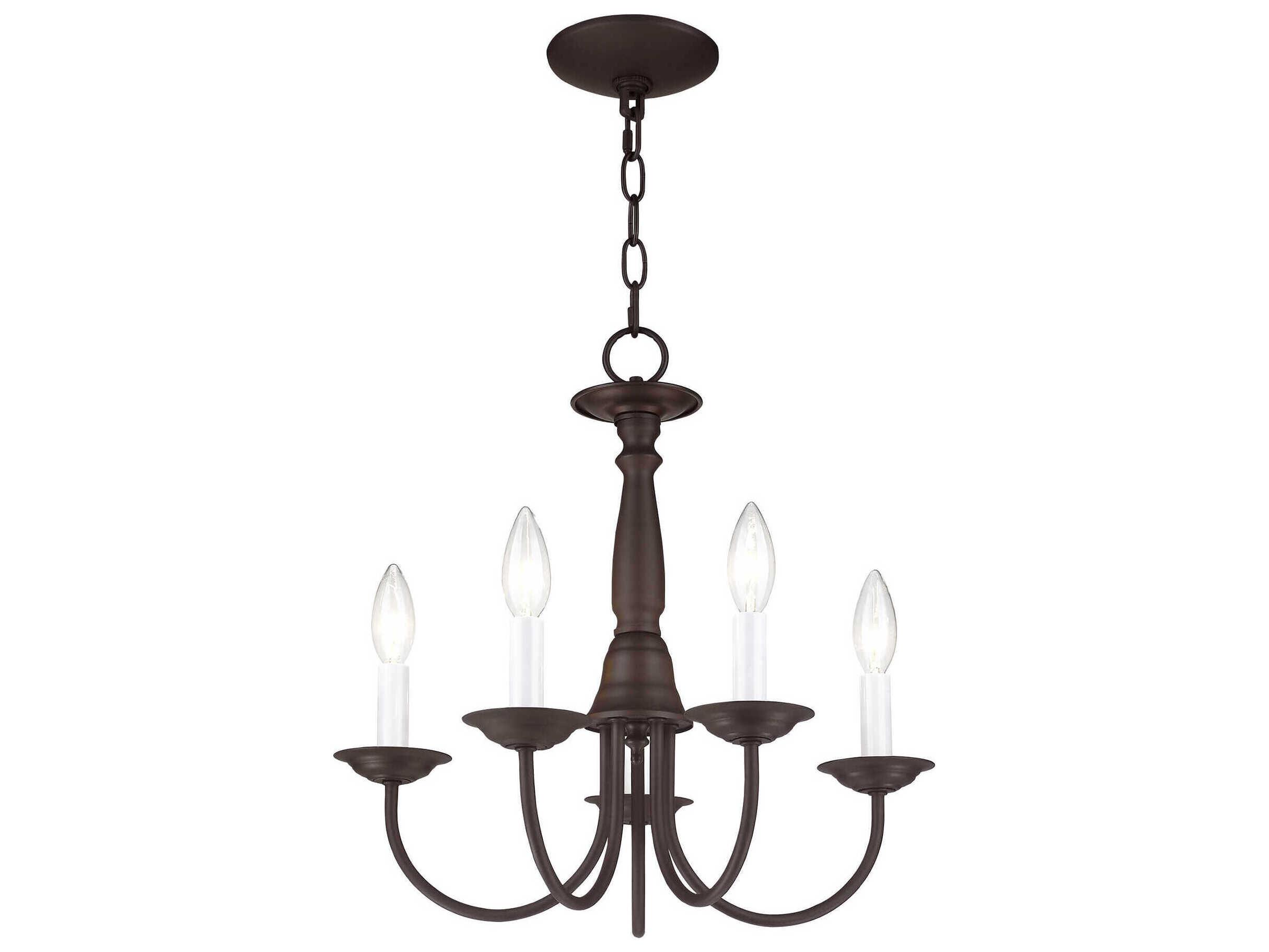 Livex Lighting Home Basics 5-Light Bronze Candelabra Chandelier