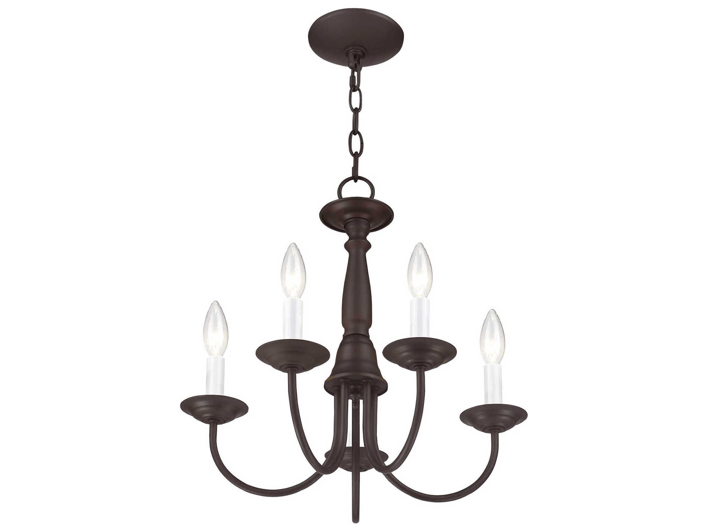 Livex Lighting Home Basics 5-Light Bronze Candelabra Chandelier