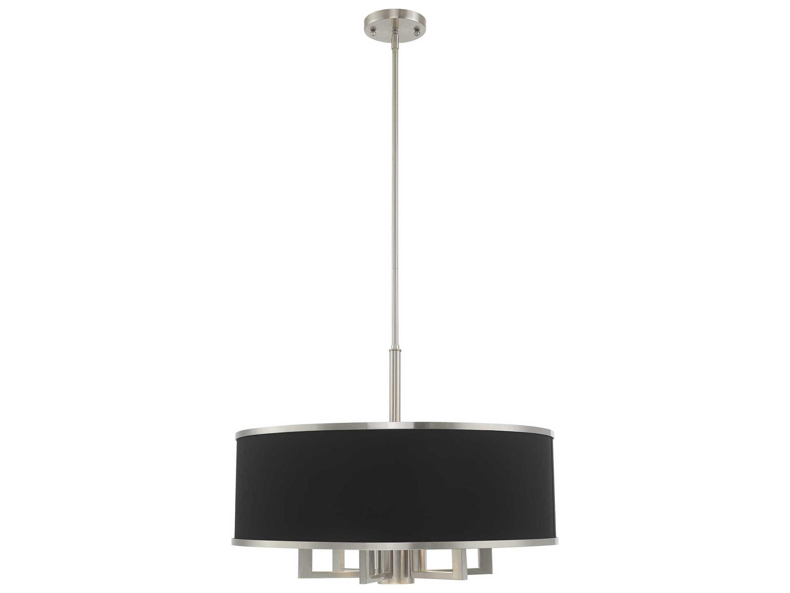 Livex Lighting Park Ridge 7-Light Brushed Nickel Drum Chandelier