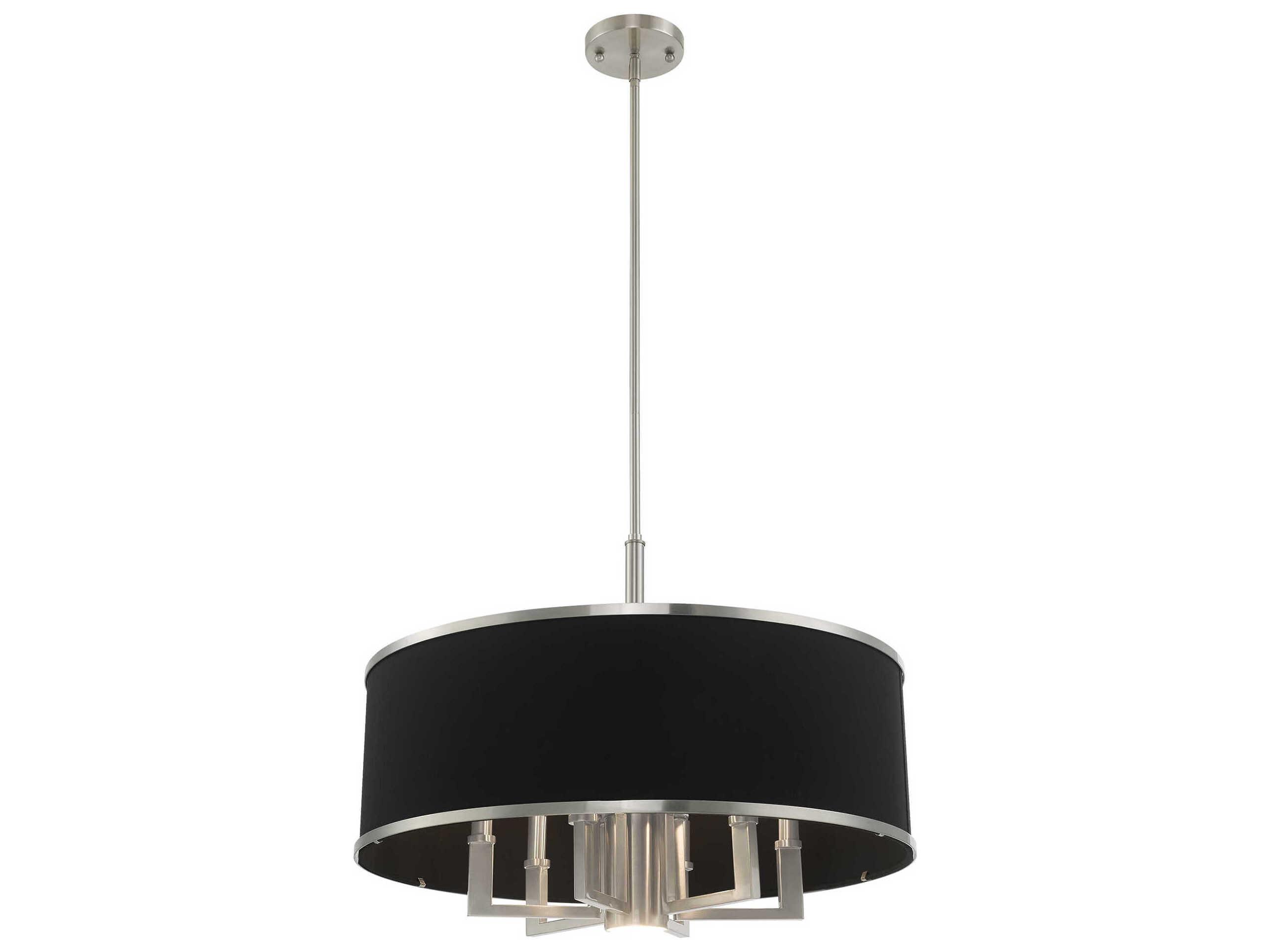 Livex Lighting Park Ridge 7-Light Brushed Nickel Drum Chandelier