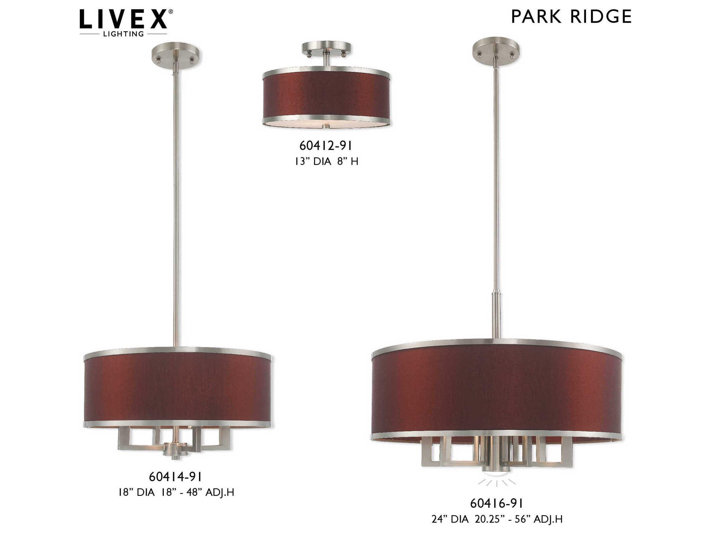 Livex Lighting Park Ridge 4-Light Brushed Nickel Candelabra Chandelier