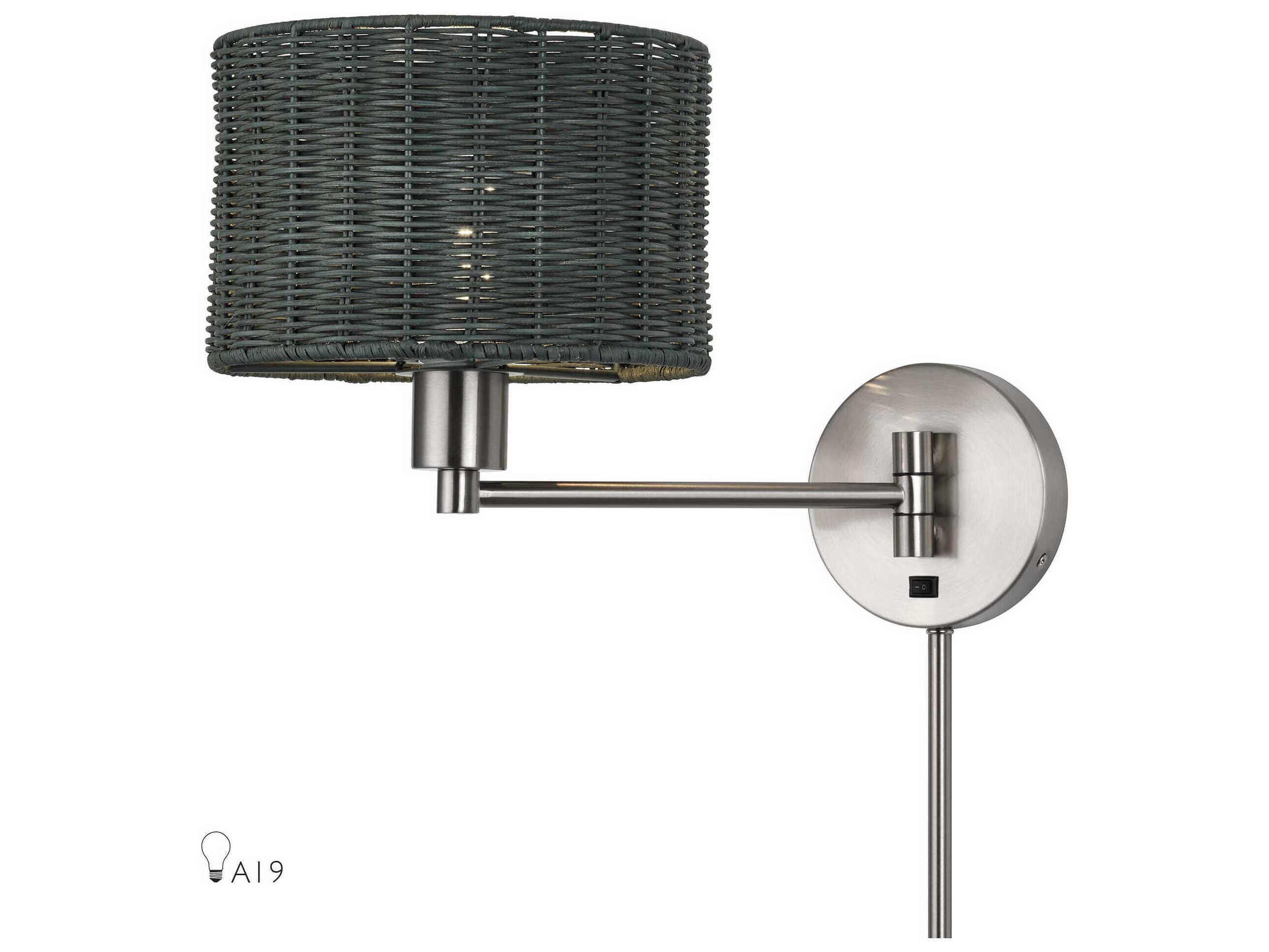 Livex Lighting Weavington 1-Light Brushed Nickel Swing Wall Sconce