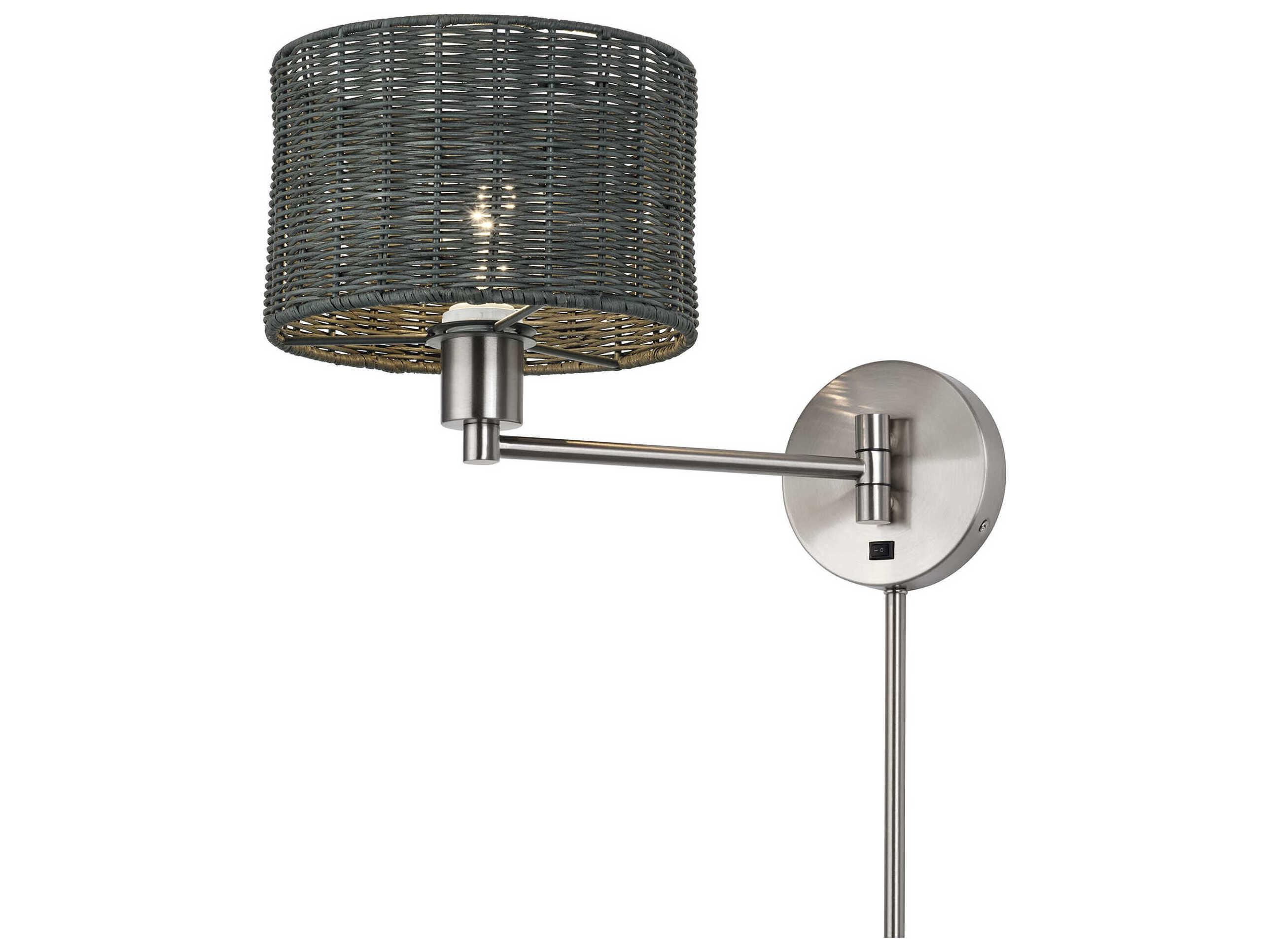 Livex Lighting Weavington 1-Light Brushed Nickel Swing Wall Sconce