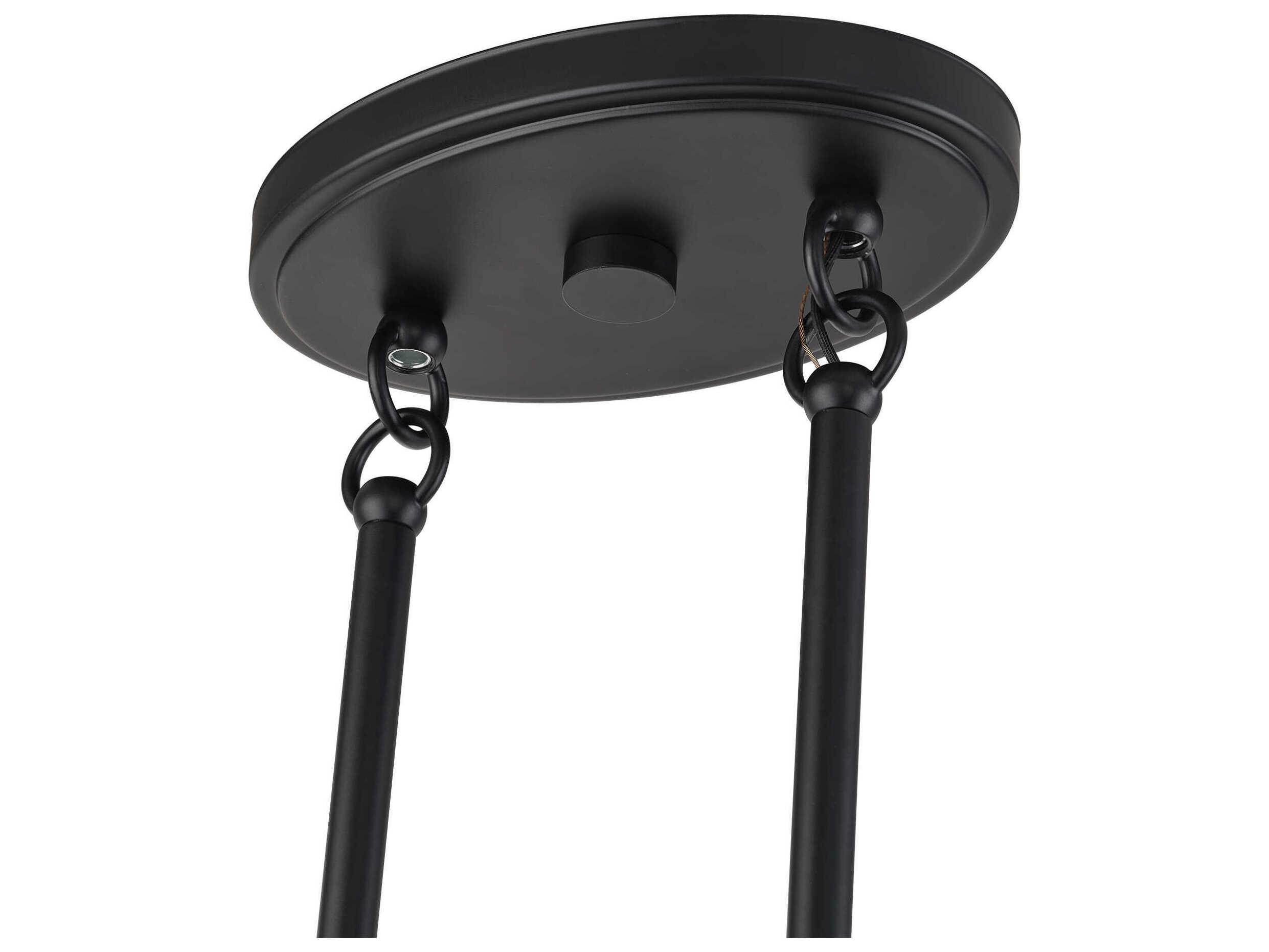 Livex Lighting Weavington 3-Light Black Drum Island Pendant