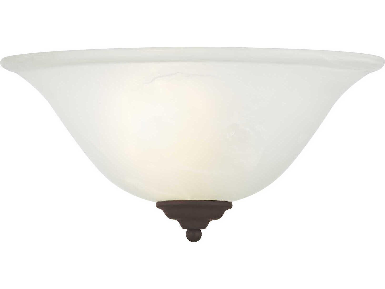 Livex Lighting Coronado 1-Light Bronze White Glass Wall Sconce