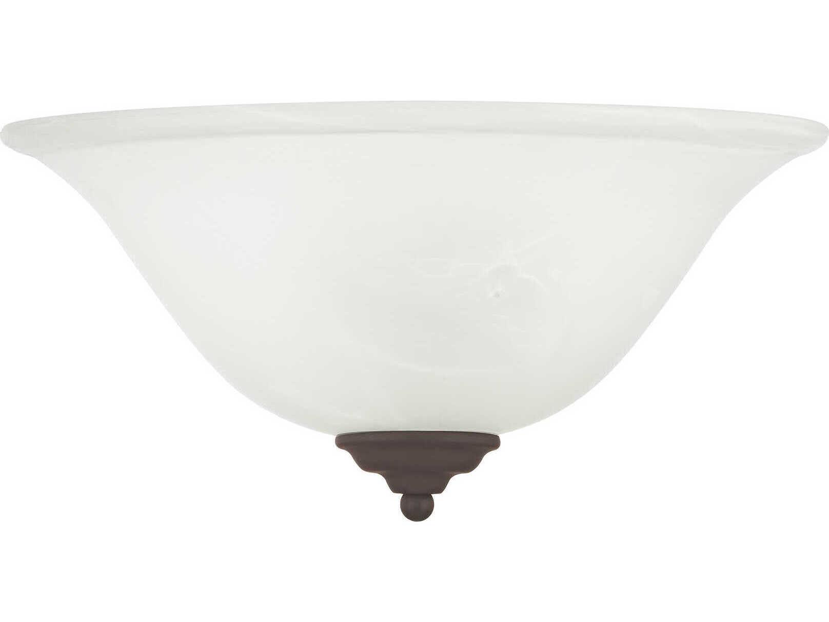 Livex Lighting Coronado 1-Light Bronze White Glass Wall Sconce