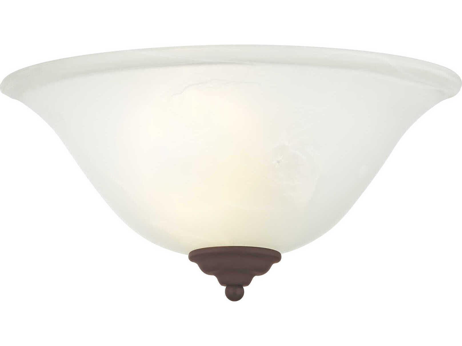 Livex Lighting Coronado 1-Light Bronze White Glass Wall Sconce