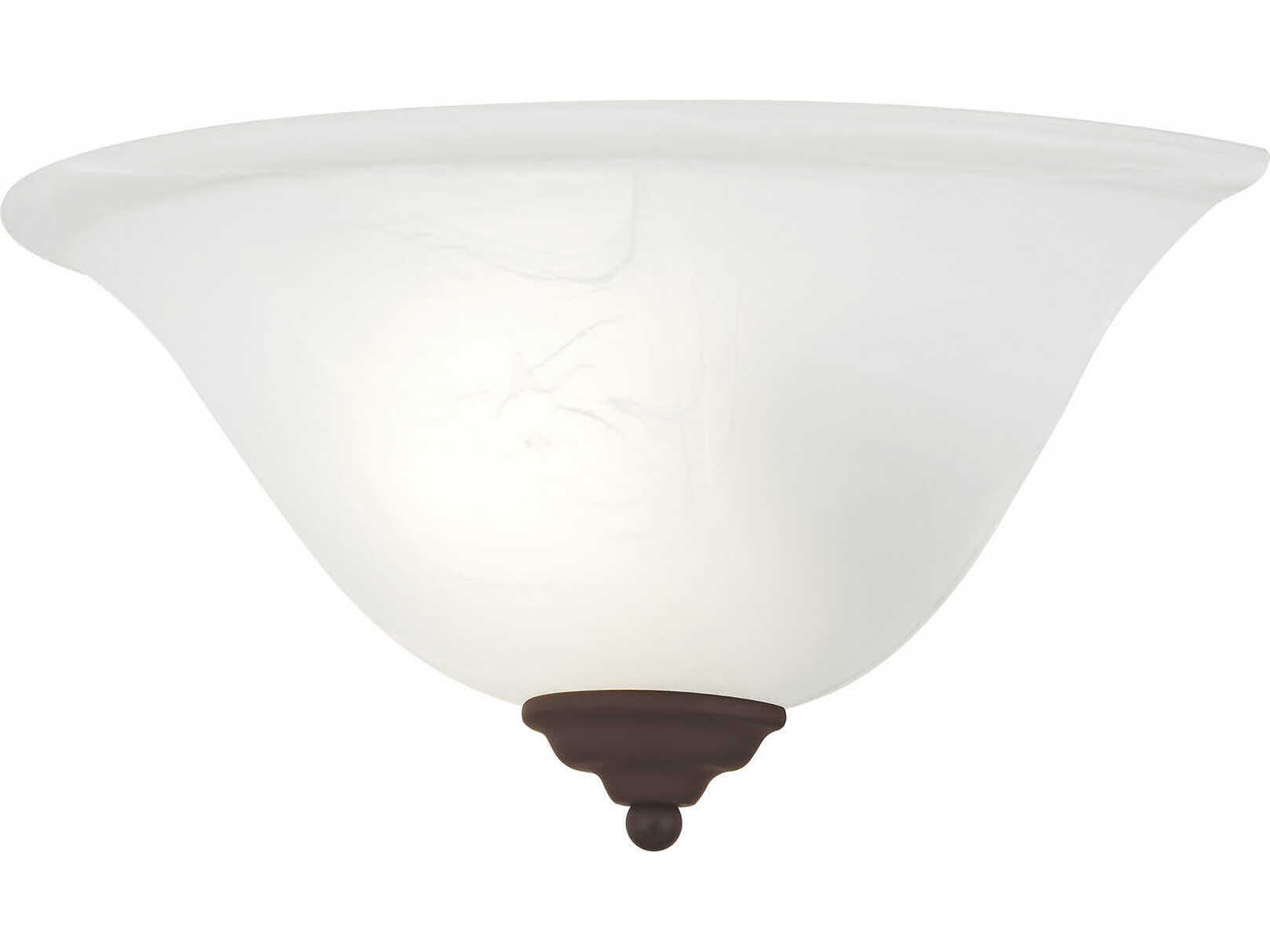Livex Lighting Coronado 1-Light Bronze White Glass Wall Sconce