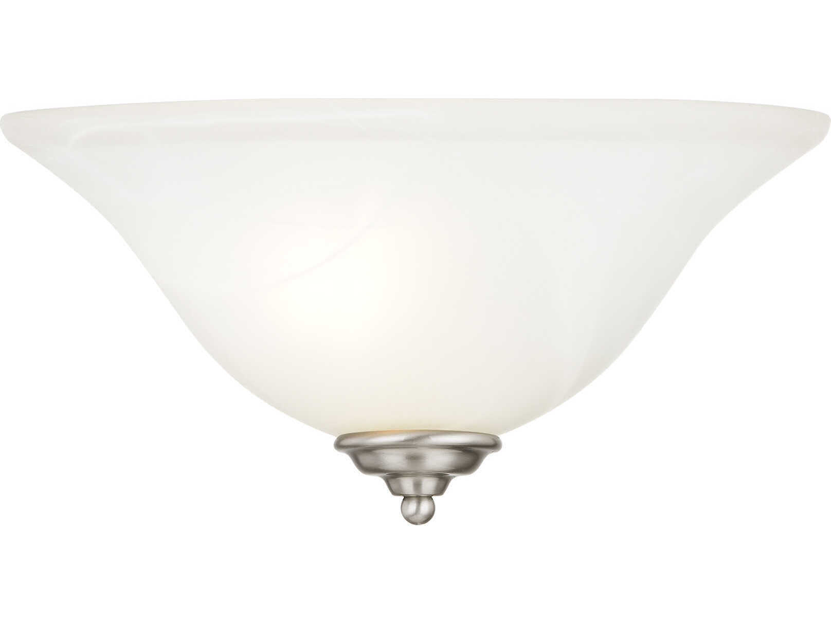 Livex Lighting Coronado 1-Light Brushed Nickel Glass Wall Sconce