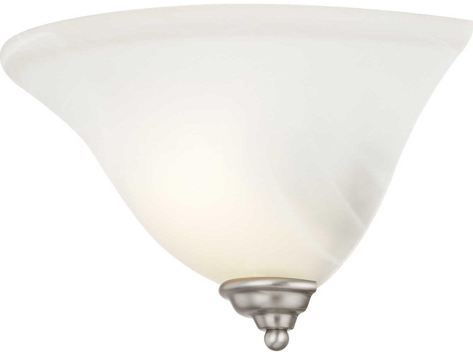 Livex Lighting Coronado 1-Light Brushed Nickel Glass Wall Sconce