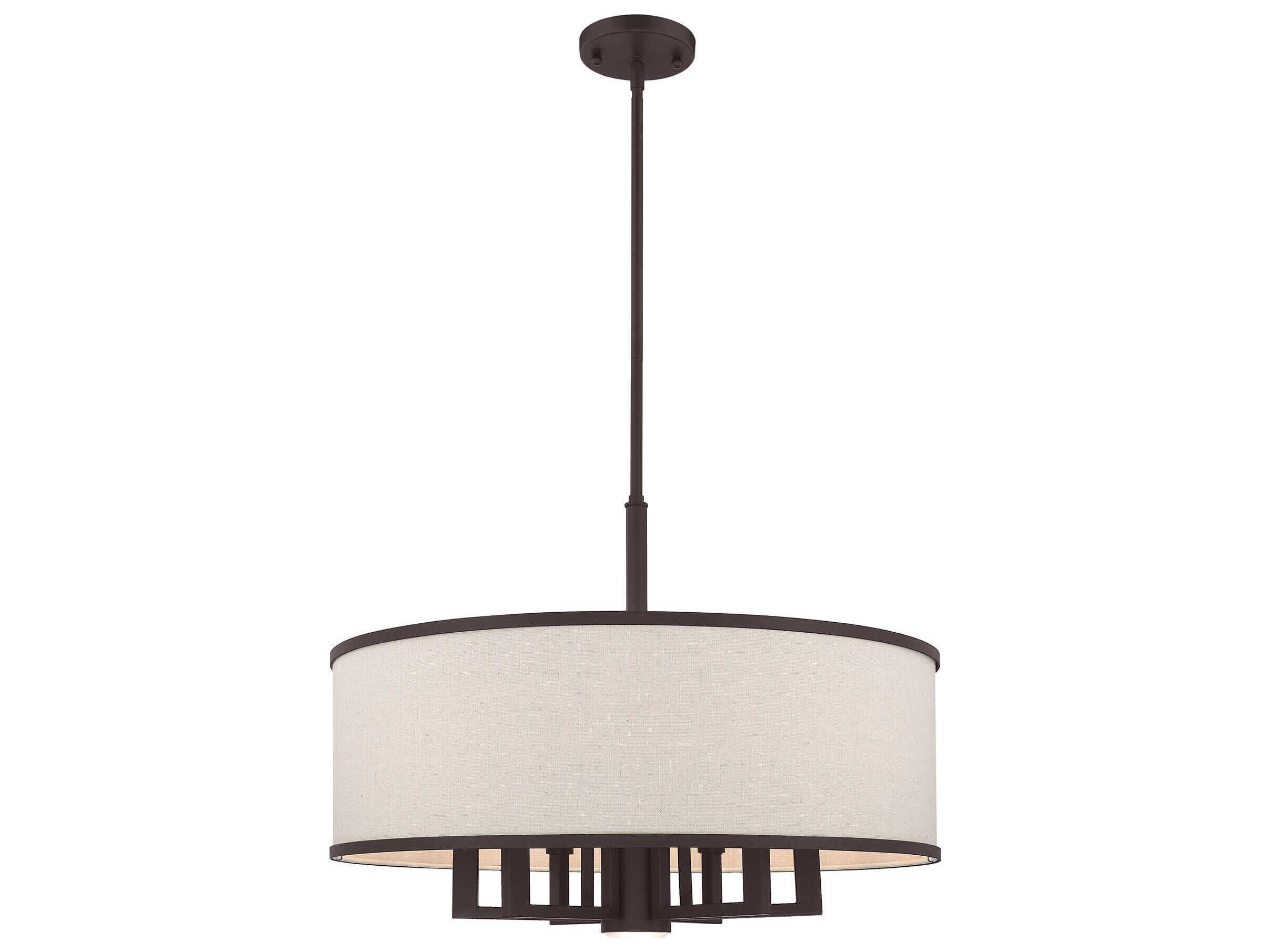Livex Lighting Park Ridge 7-Light Bronze Candelabra Drum Chandelier