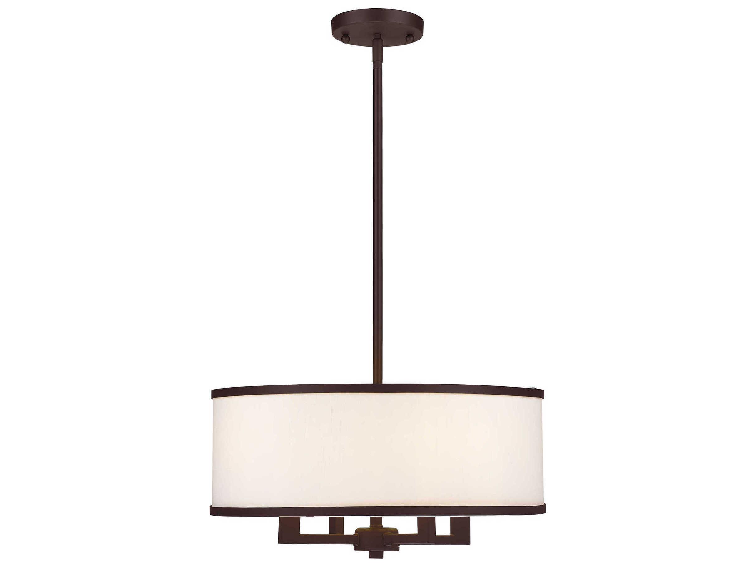 Livex Lighting Park Ridge 4-Light Bronze Candelabra Drum Chandelier