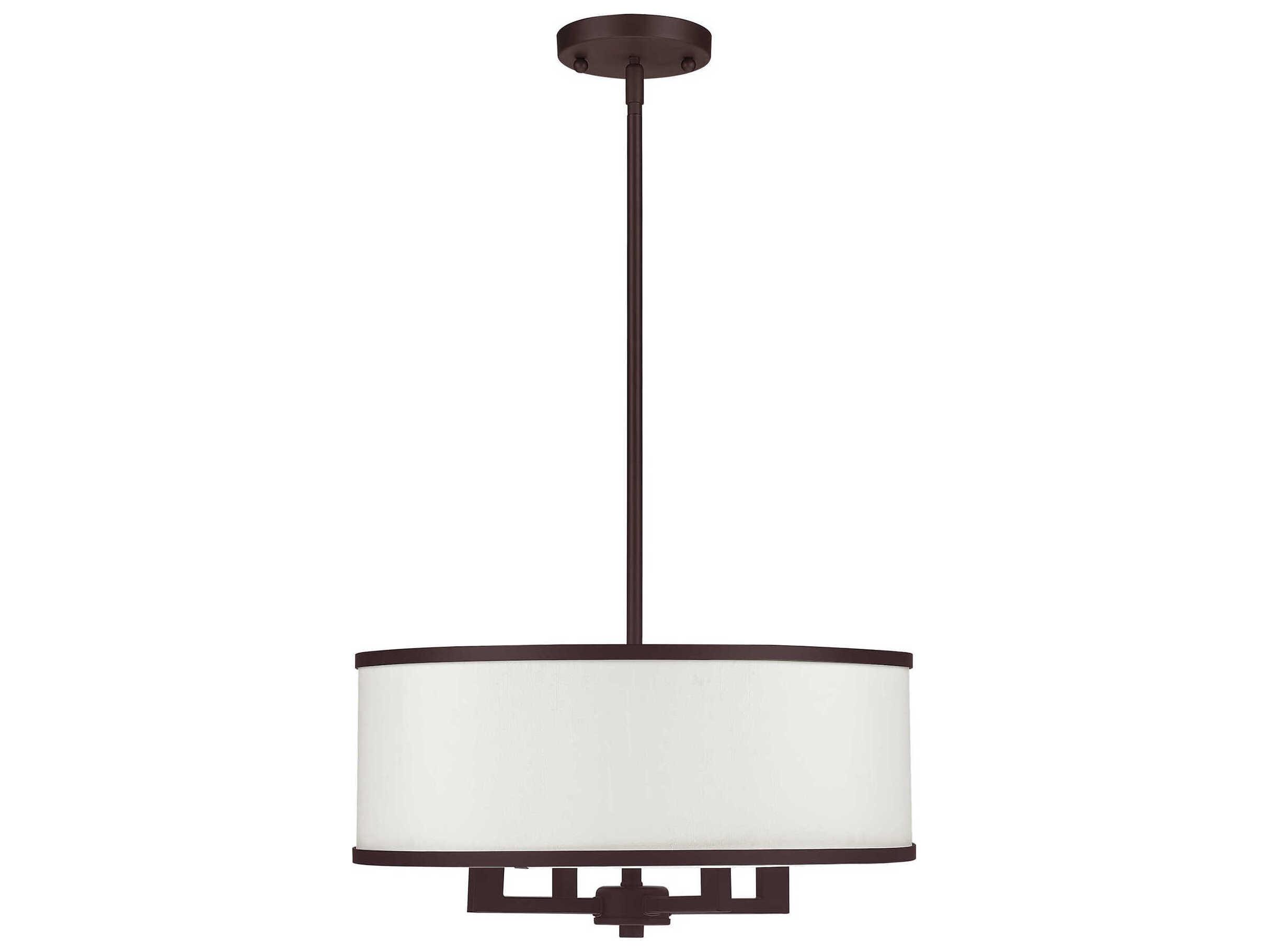 Livex Lighting Park Ridge 4-Light Bronze Candelabra Drum Chandelier