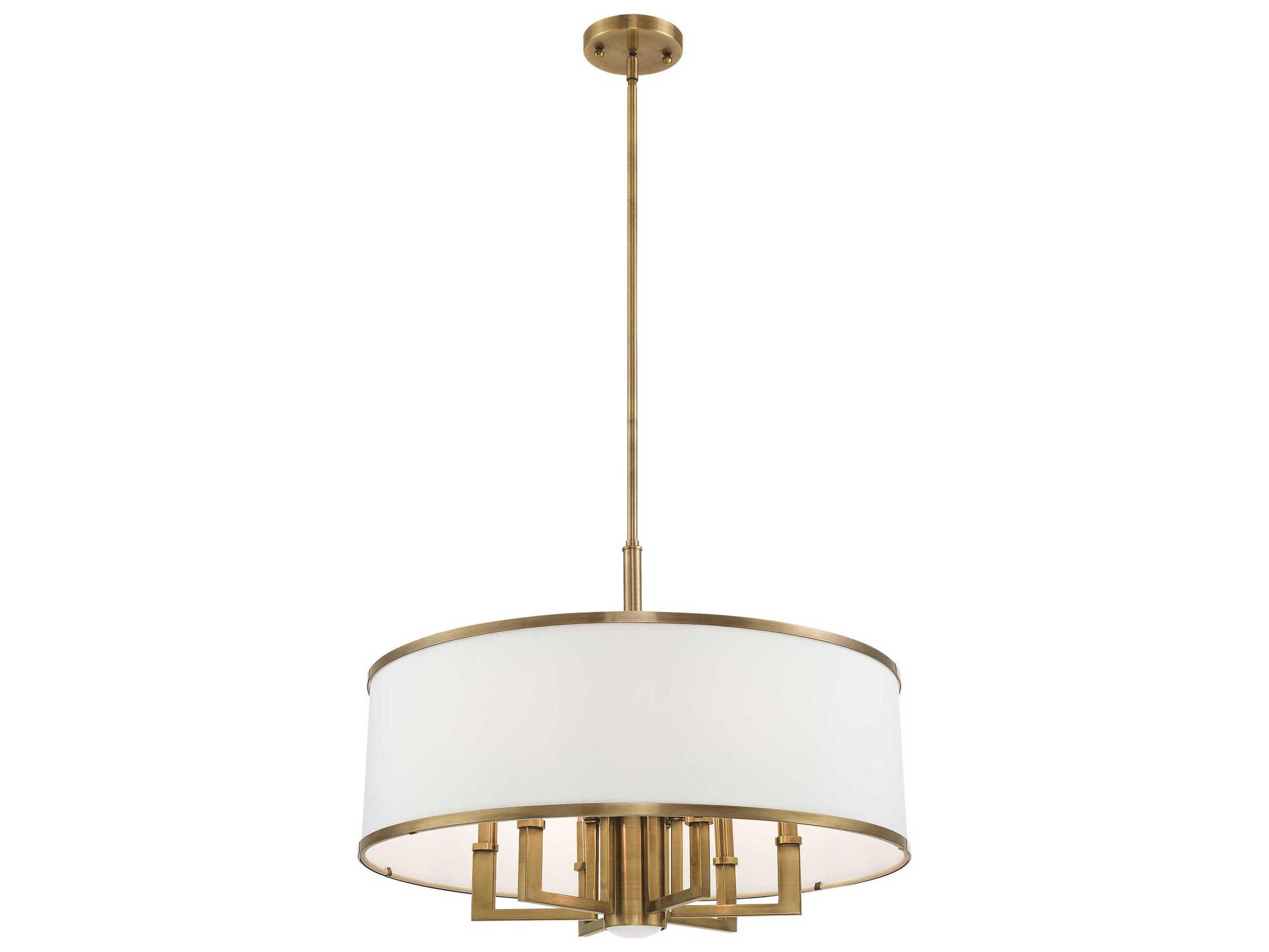 Livex Lighting Park Ridge 6-Light Antique Brass Drum Round Chandelier