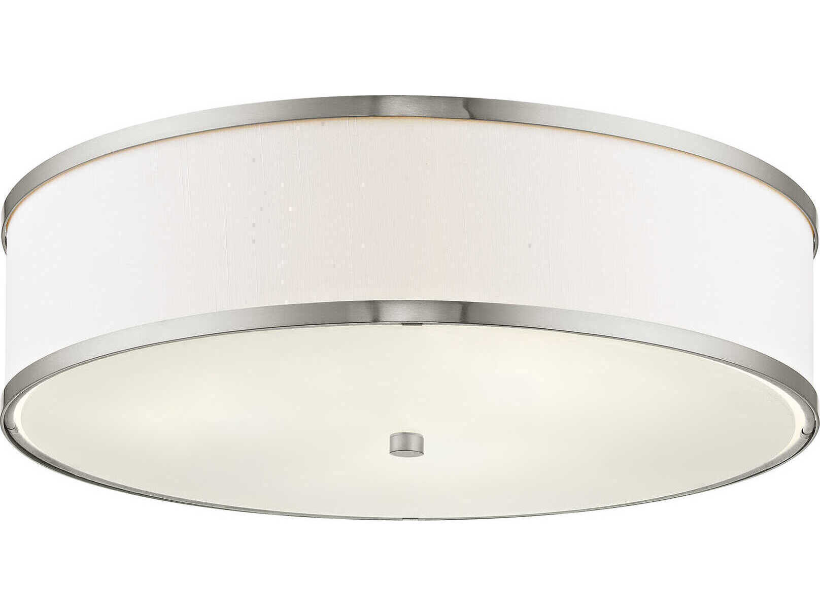 Livex Lighting Park Ridge 3-Light Brushed Nickel Drum Semi Flush Mount