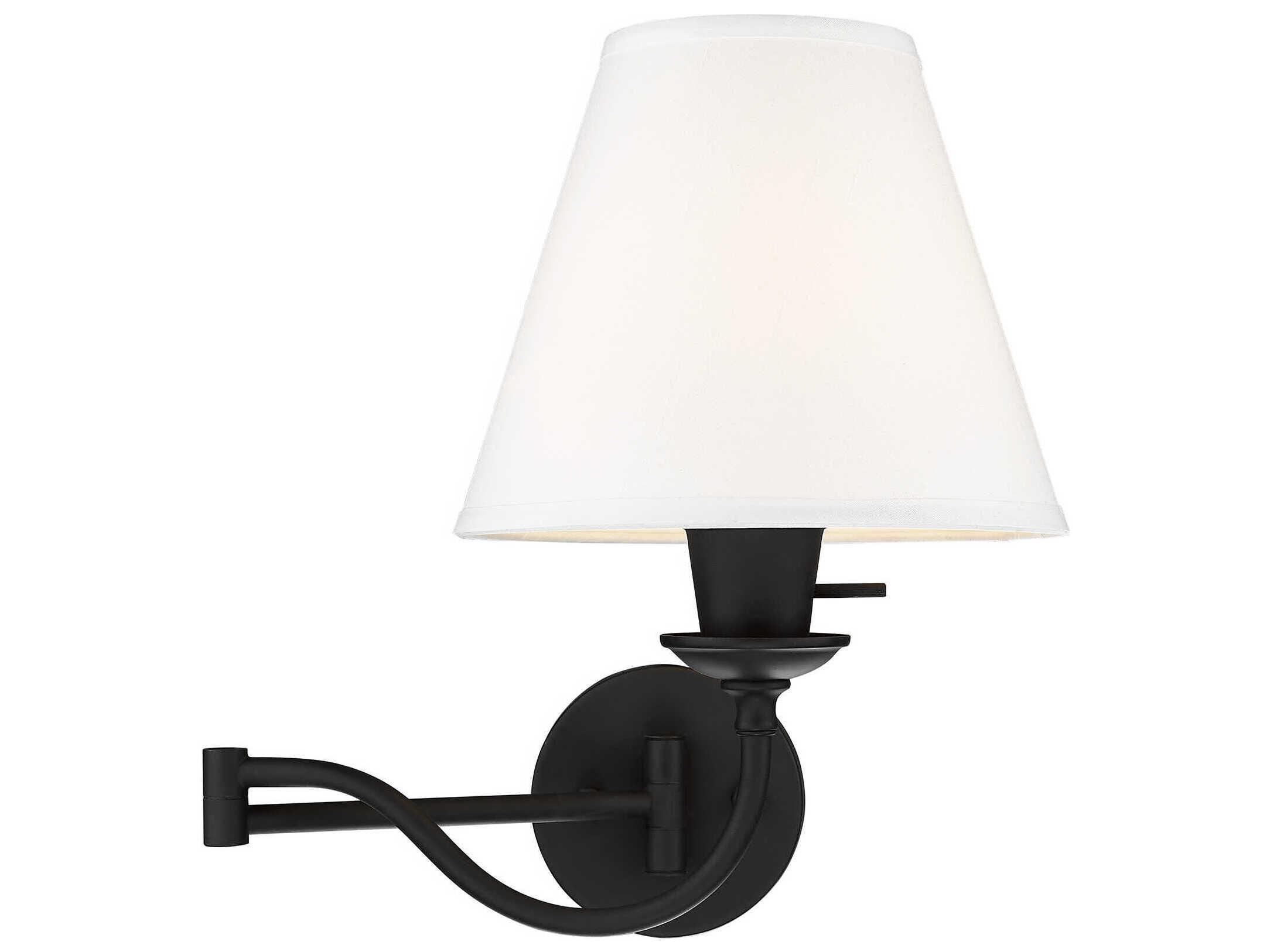 Livex Lighting Ridgedale 1-Light Black White Wall Sconce