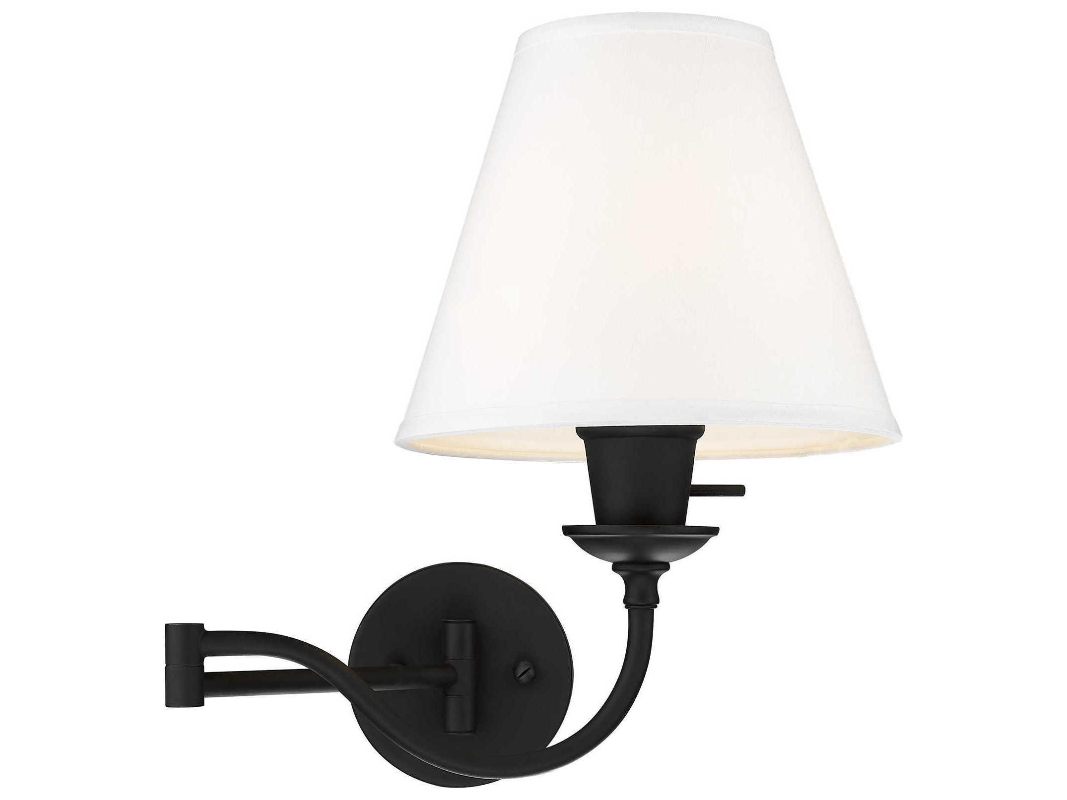 Livex Lighting Ridgedale 1-Light Black White Wall Sconce