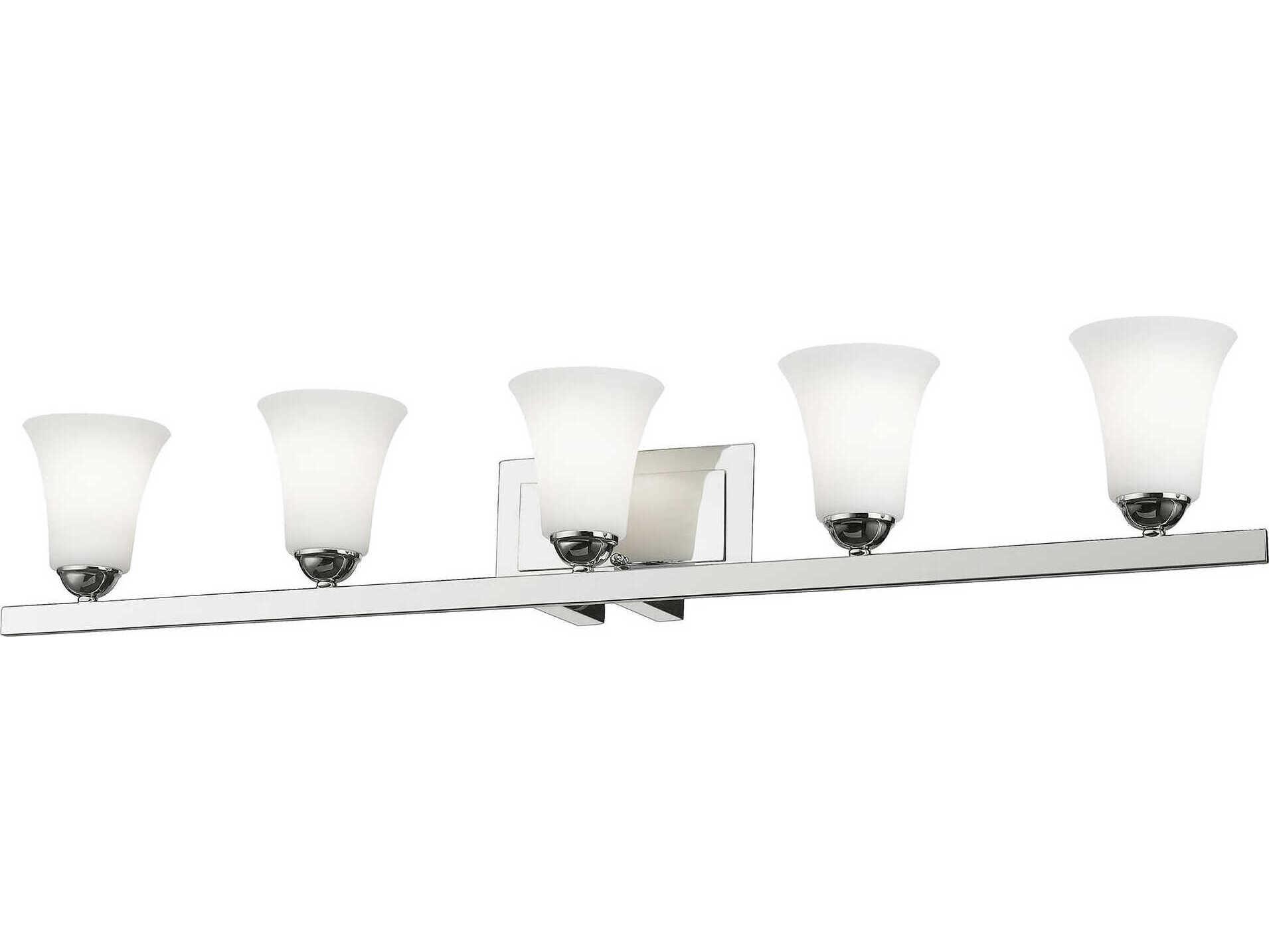 Livex Lighting Ridgedale 5-Light Polished Chrome Glass Vanity Light