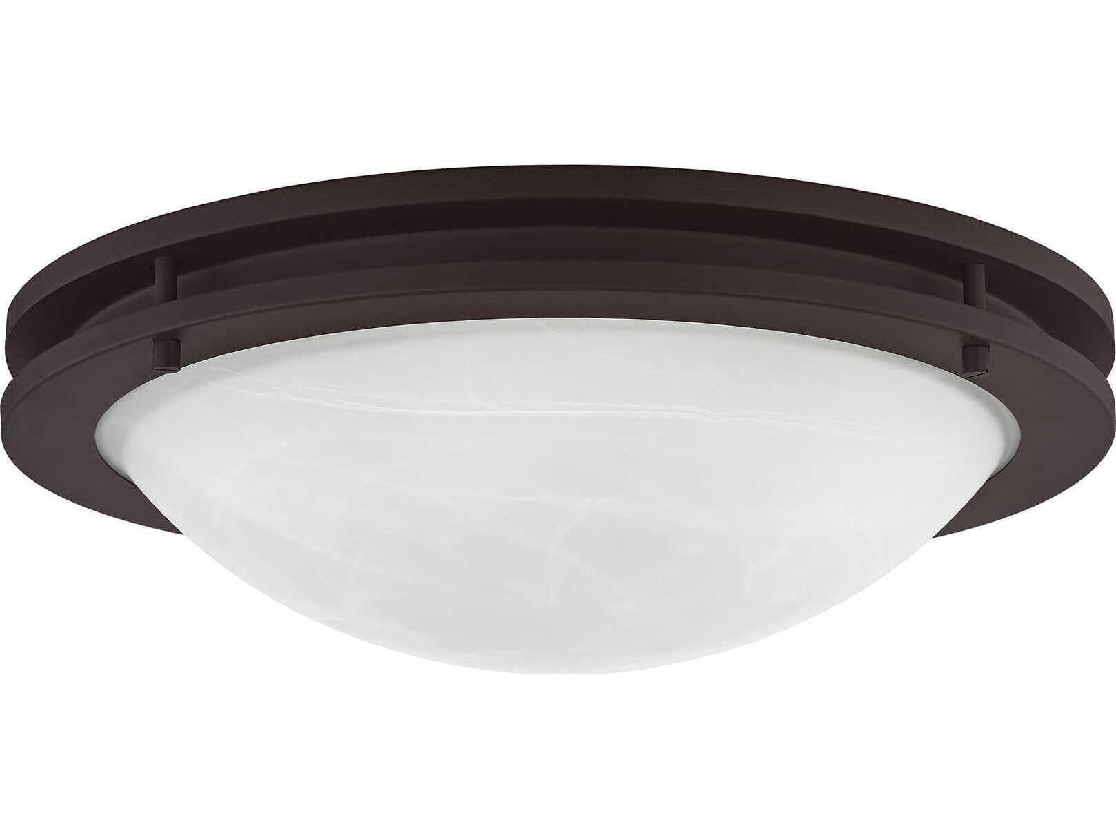 Livex Lighting Ariel 3-Light Bronze Glass Bowl Flush Mount