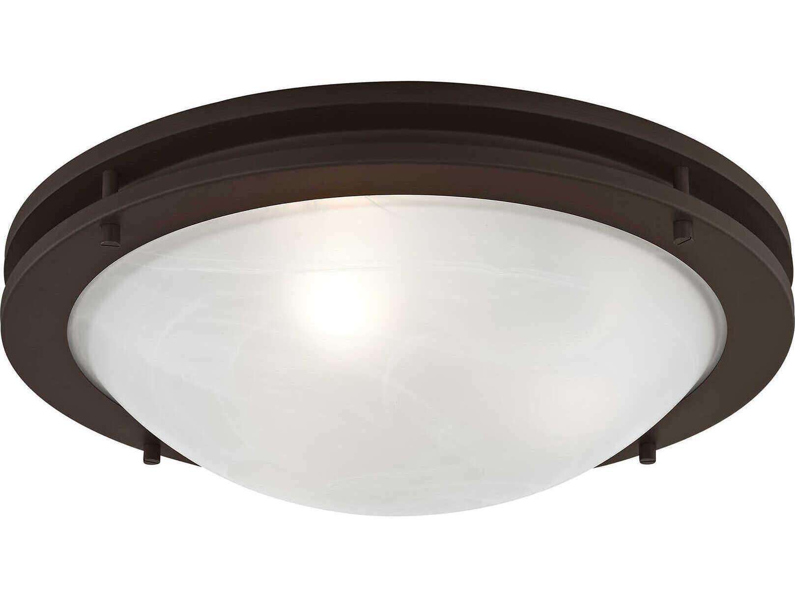 Livex Lighting Ariel 3-Light Bronze Glass Bowl Flush Mount