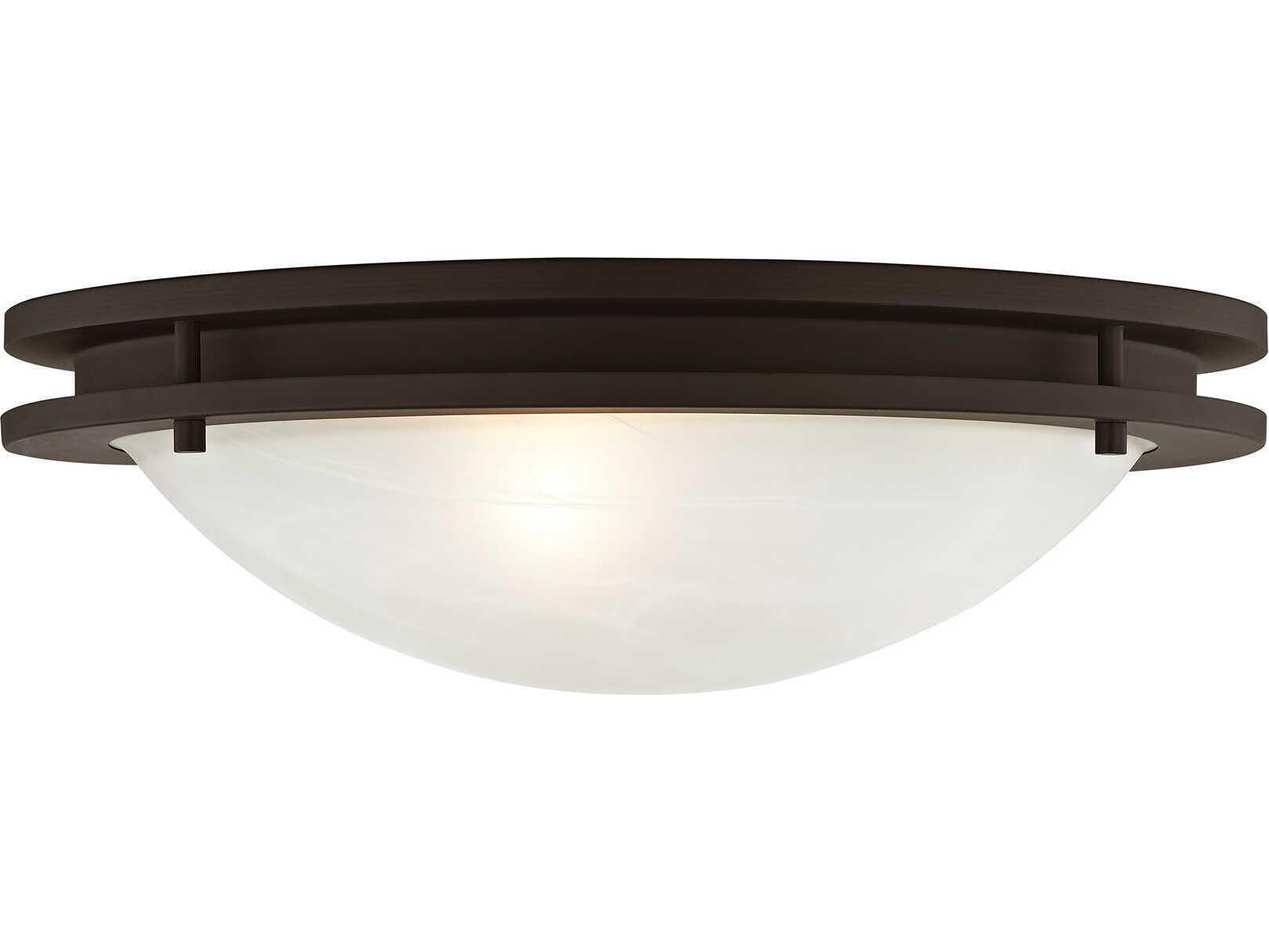 Livex Lighting Ariel 3-Light Bronze Glass Bowl Flush Mount