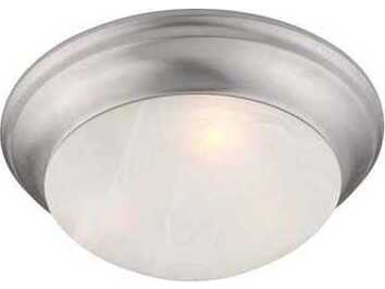 Livex Lighting Omega 3-Light Brushed Nickel Glass Bowl Flush Mount
