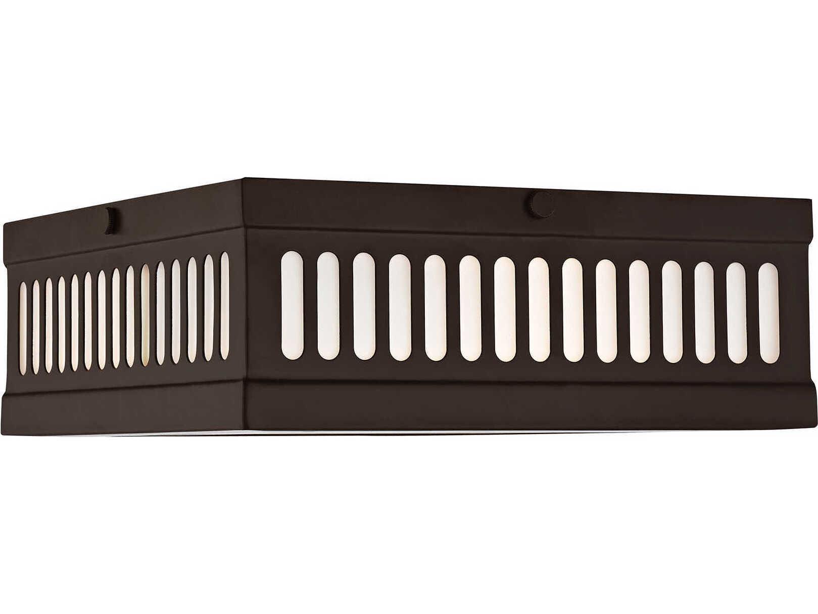 Livex Lighting Prentice 3-Light Bronze White Glass Flush Mount