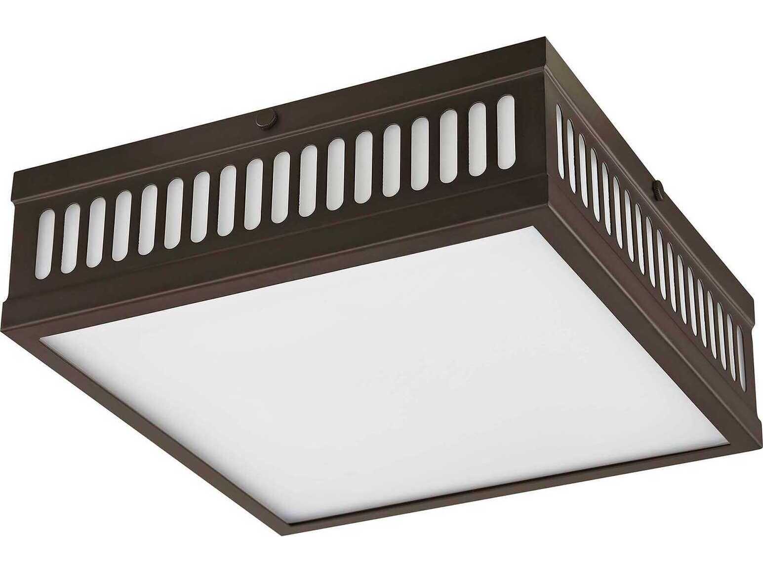 Livex Lighting Prentice 3-Light Bronze Glass Flush Mount