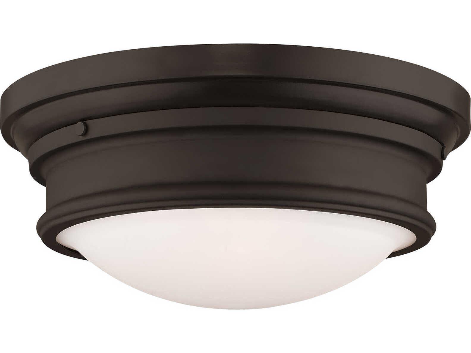 Livex Lighting Astor 3-Light Bronze Glass Bowl Flush Mount
