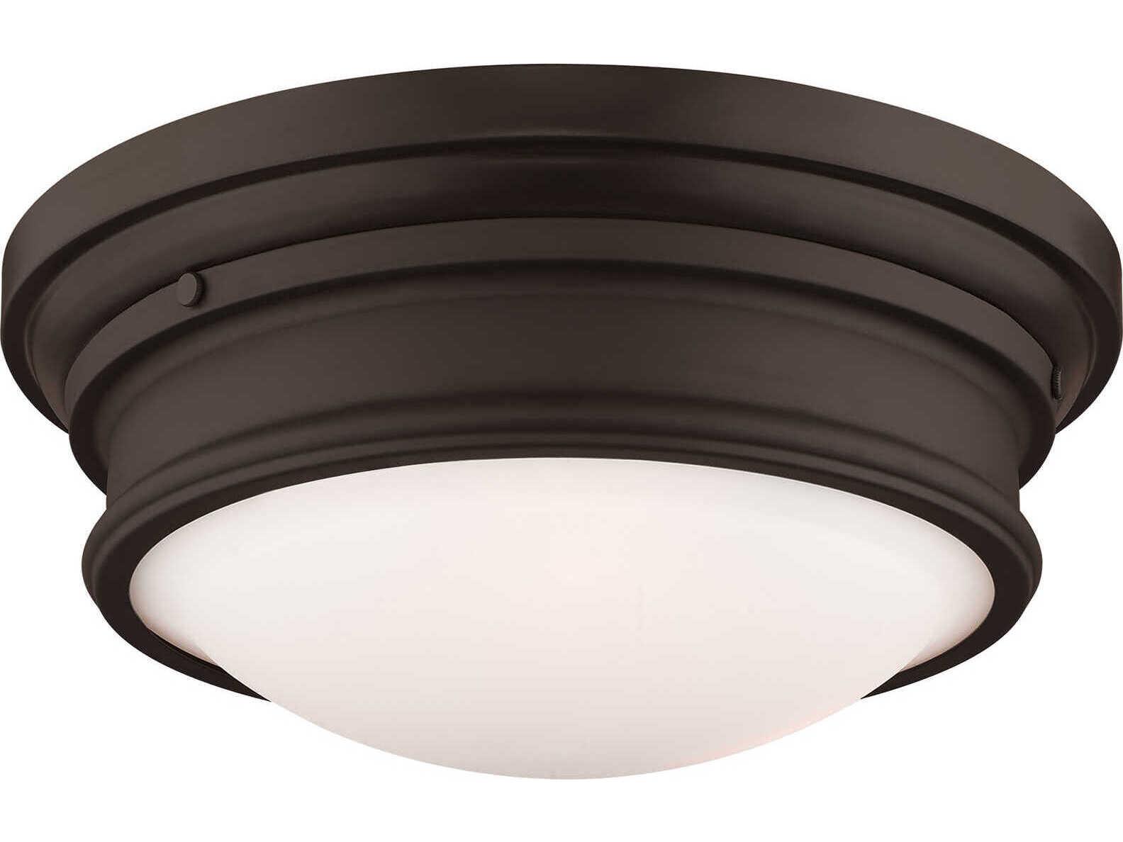 Livex Lighting Astor 3-Light Bronze Glass Bowl Flush Mount