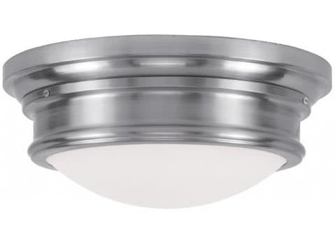 Livex Lighting Astor 3-Light Brushed Nickel Bowl Flush Mount