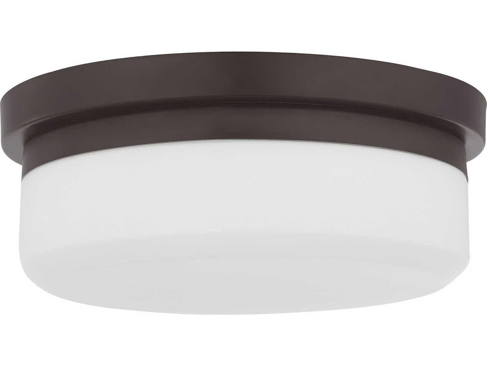 Livex Lighting Stratus 2-Light Bronze Glass Flush Mount