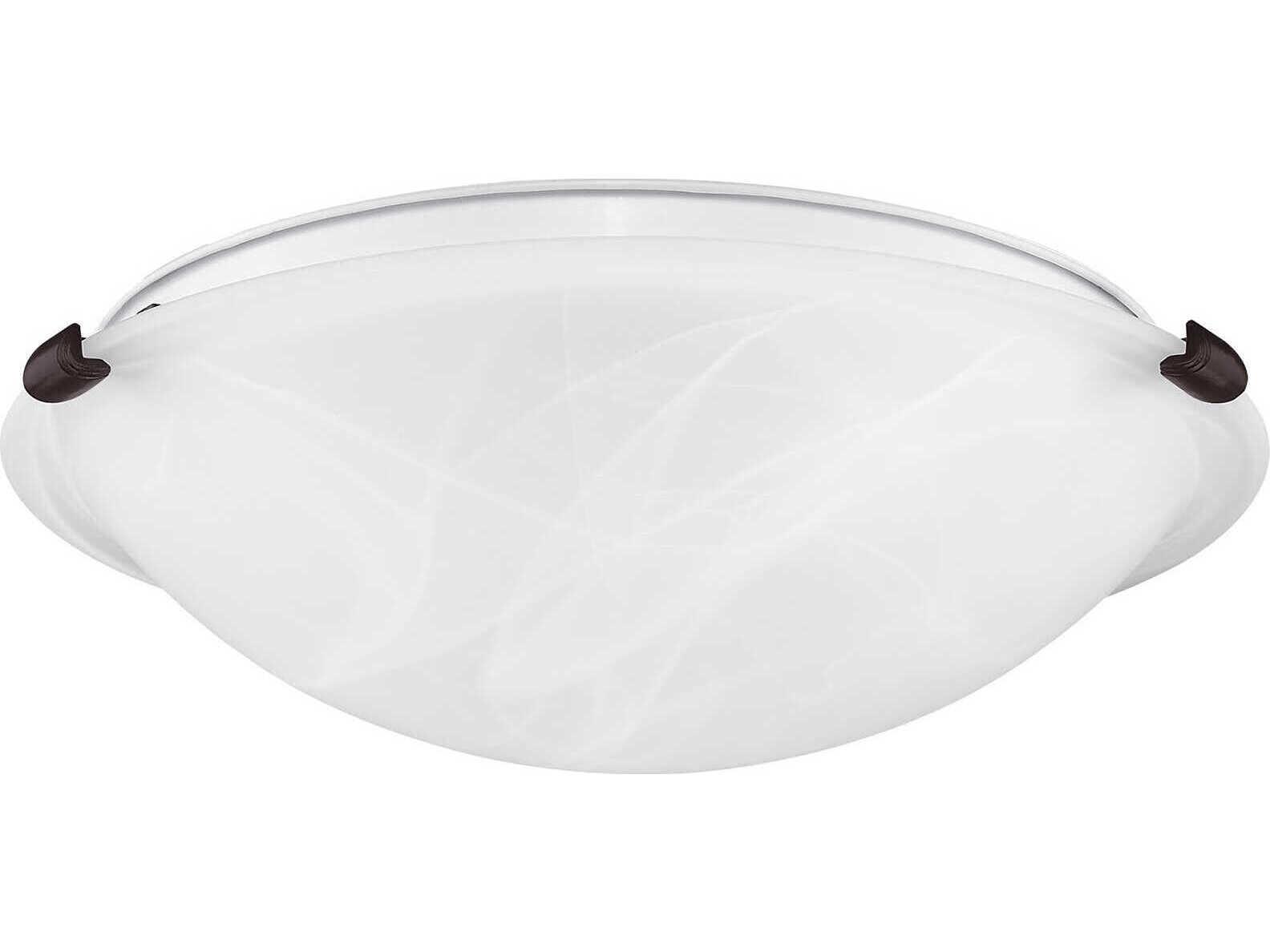 Livex Lighting Oasis 3-Light Bronze Glass Bowl Flush Mount