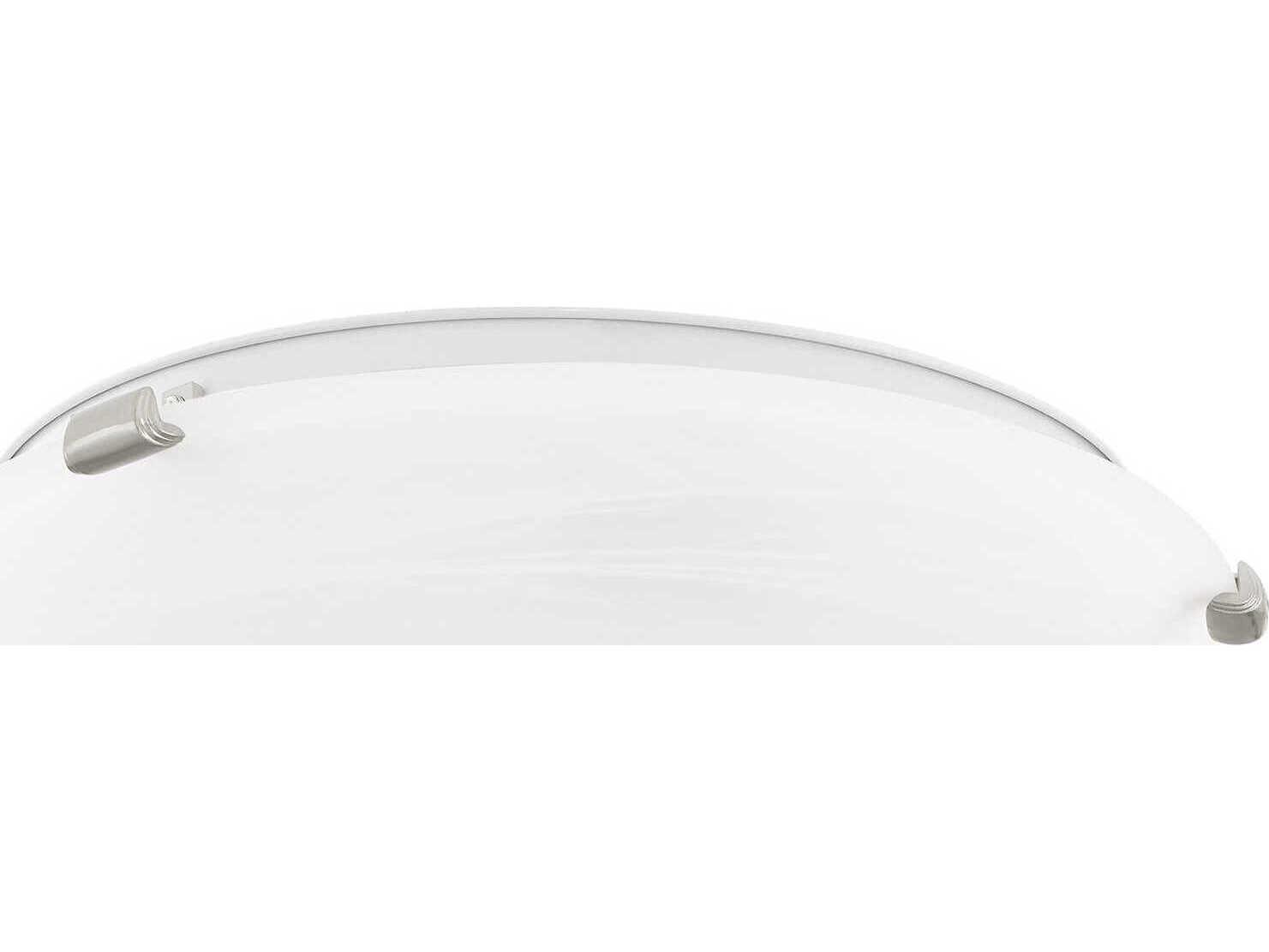 Livex Lighting Oasis 3-Light Brushed Nickel Glass Flush Mount