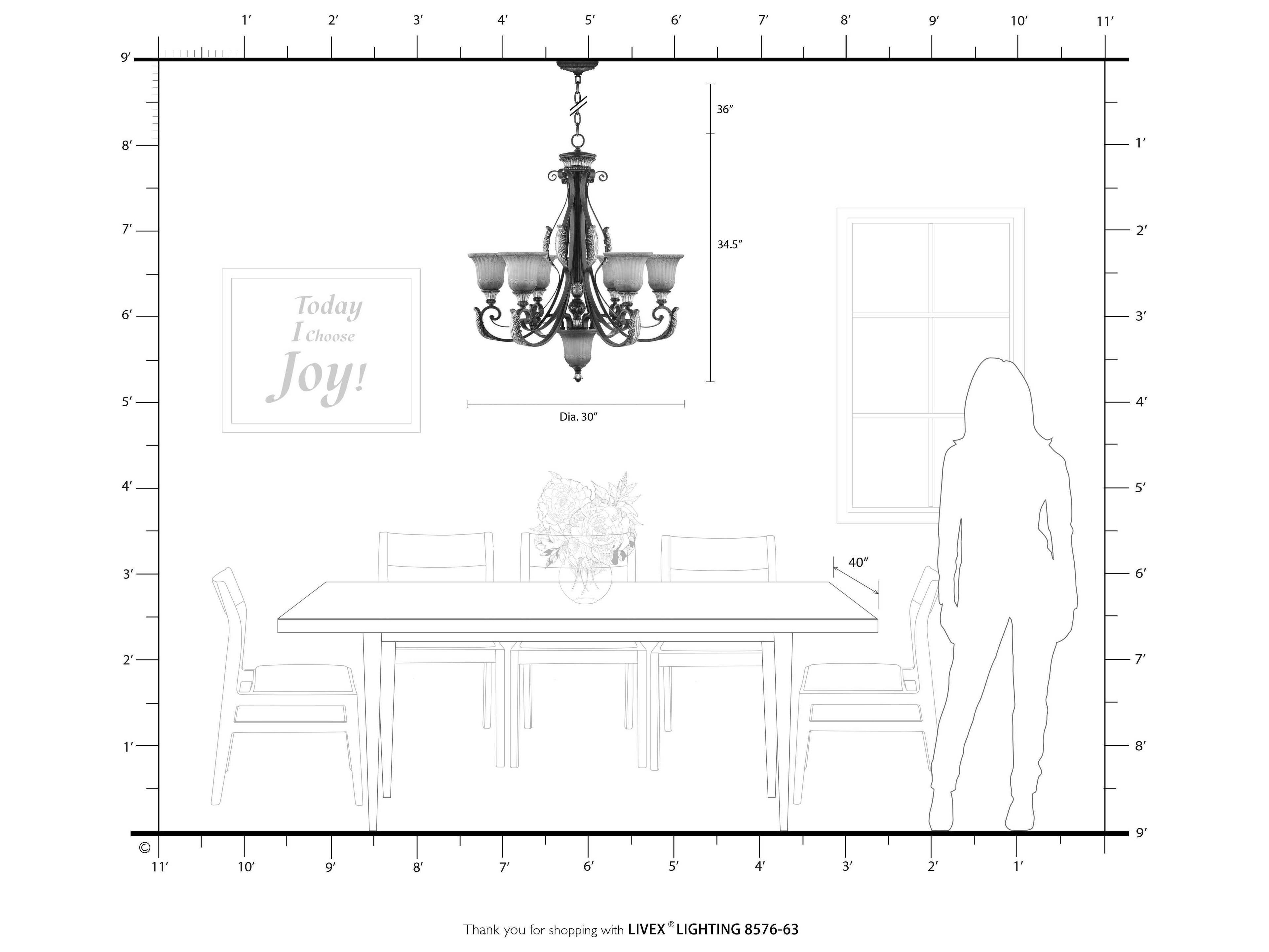 Livex Lighting Villa Verona 7-Light Bronze Aged Gold Leaf Glass Bell Candelabra Chandelier