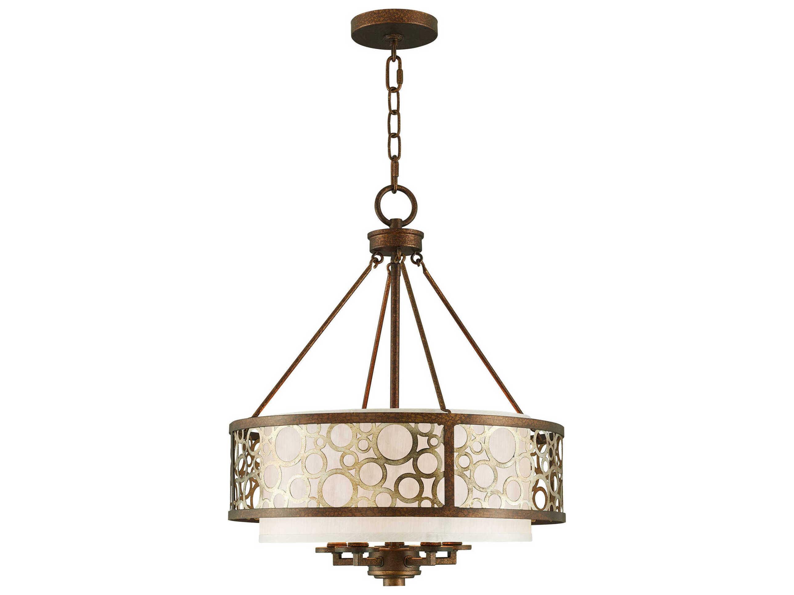 Livex Lighting Avalon 5-Light Palacial Bronze Gilded Drum Chandelier