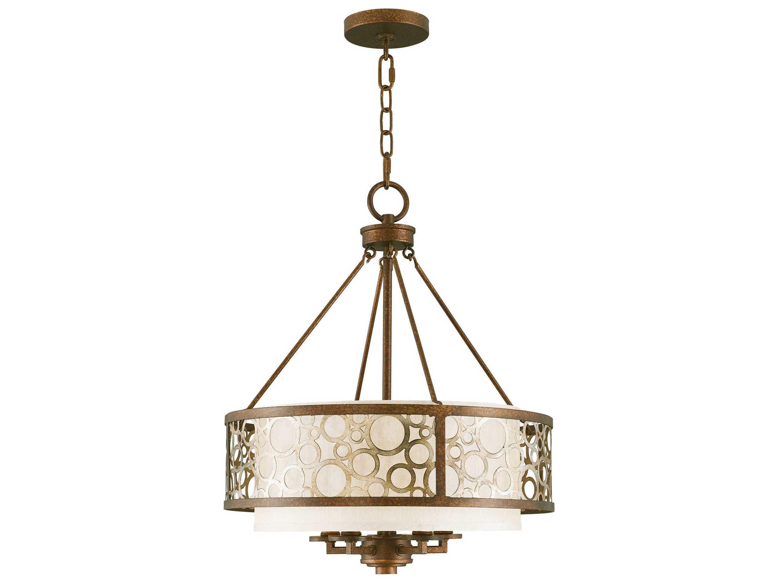 Livex Lighting Avalon 5-Light Palacial Bronze Gilded Drum Chandelier