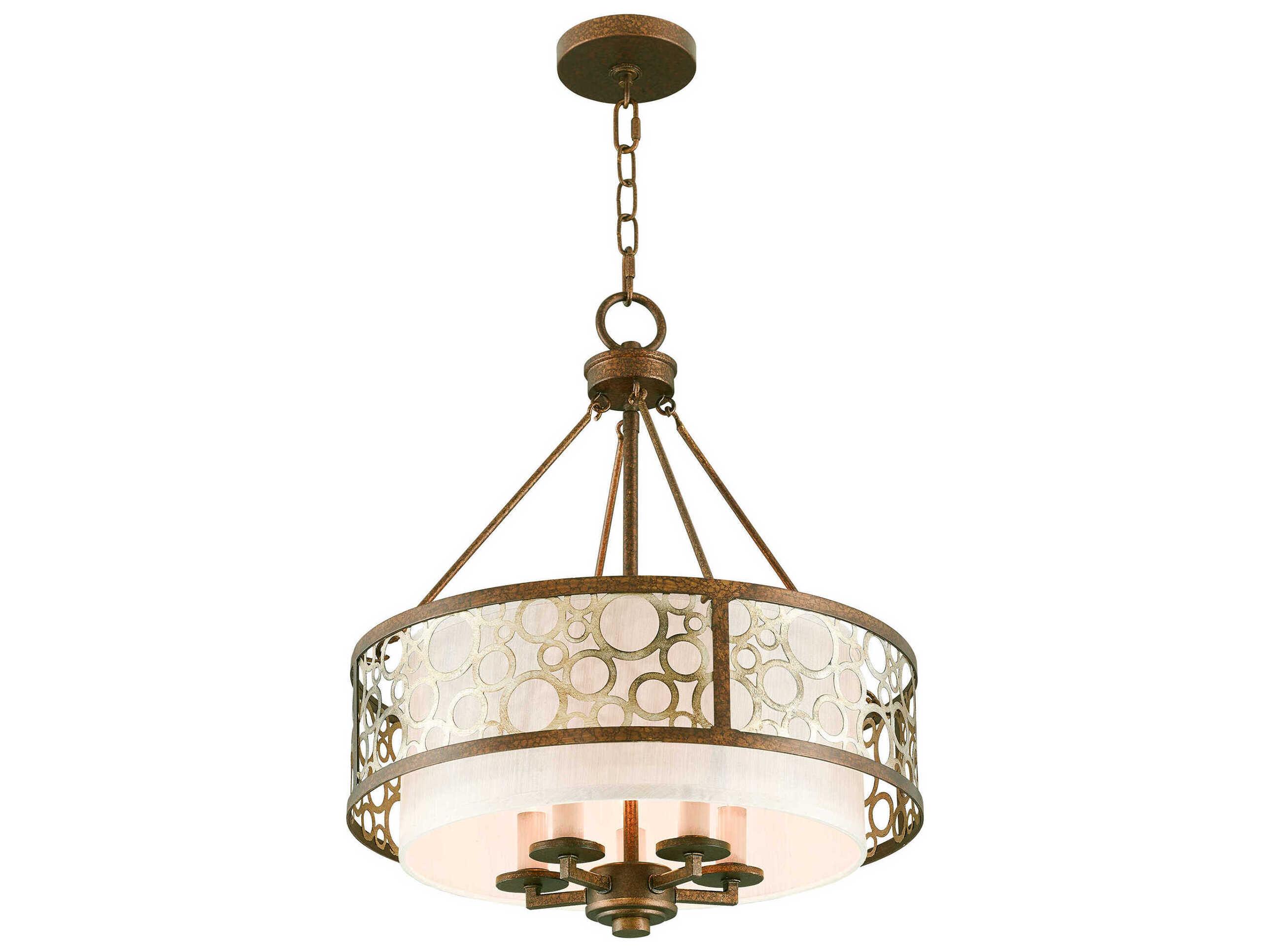Livex Lighting Avalon 5-Light Palacial Bronze Gilded Drum Chandelier