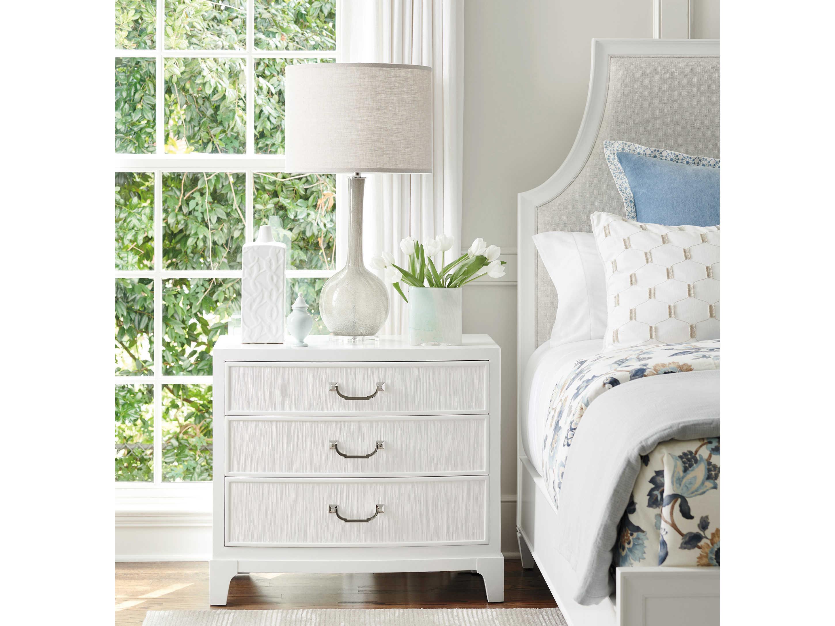 Lexington Avondale 3-Drawers White Maple Wood Nightstand