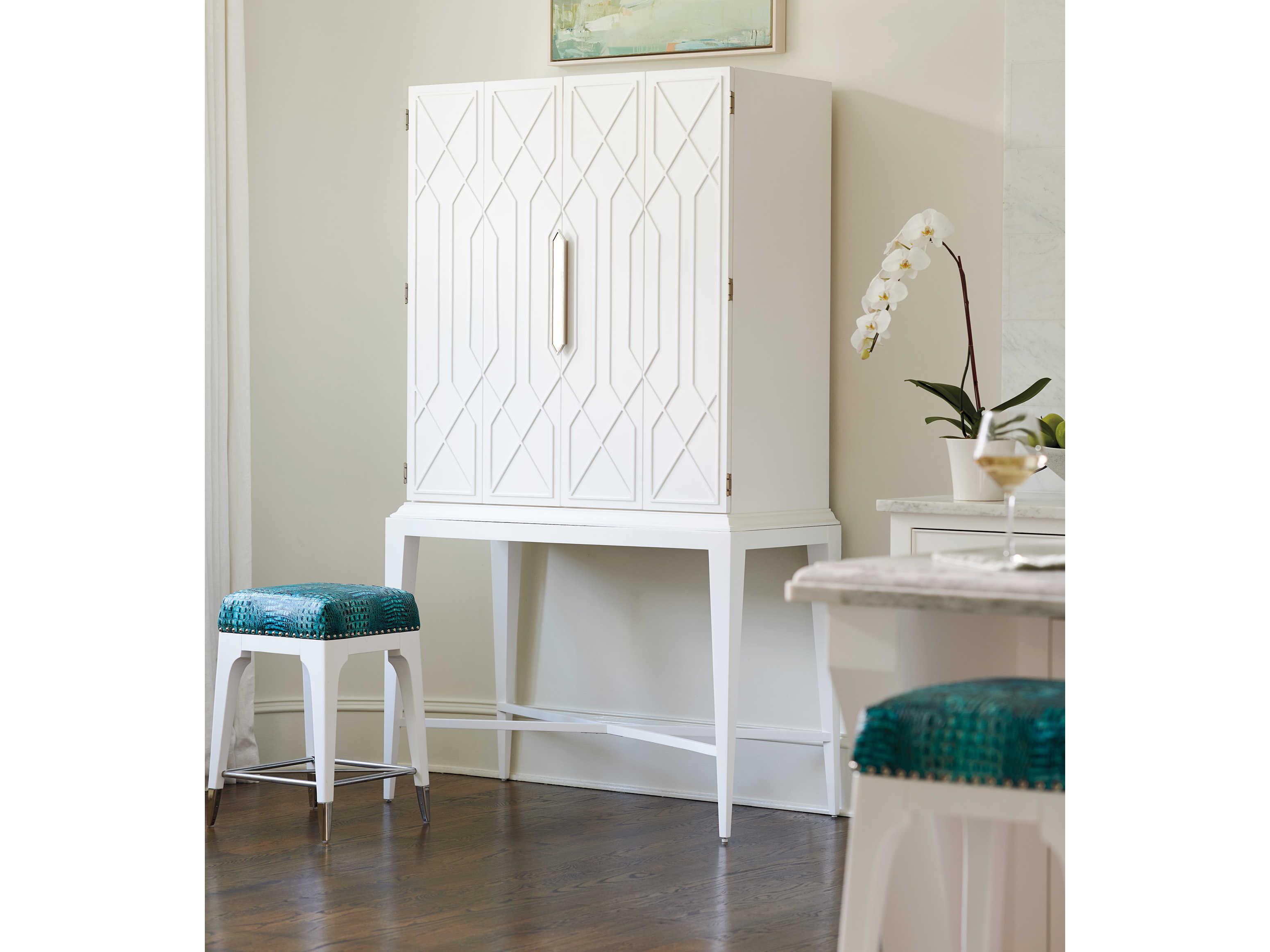 Lexington Avondale White Maple Wood Bar Cabinet