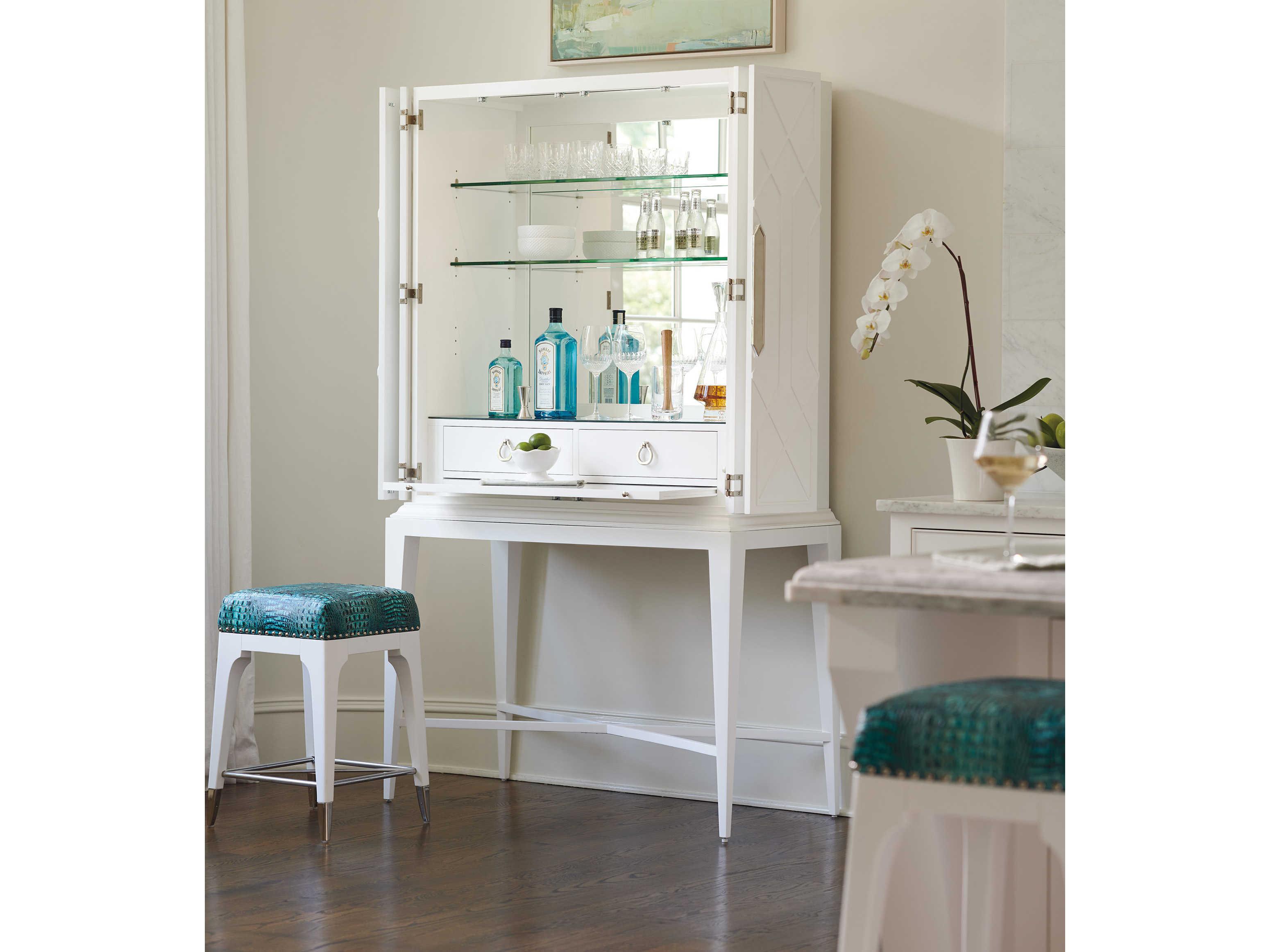 Lexington Avondale White Maple Wood Bar Cabinet