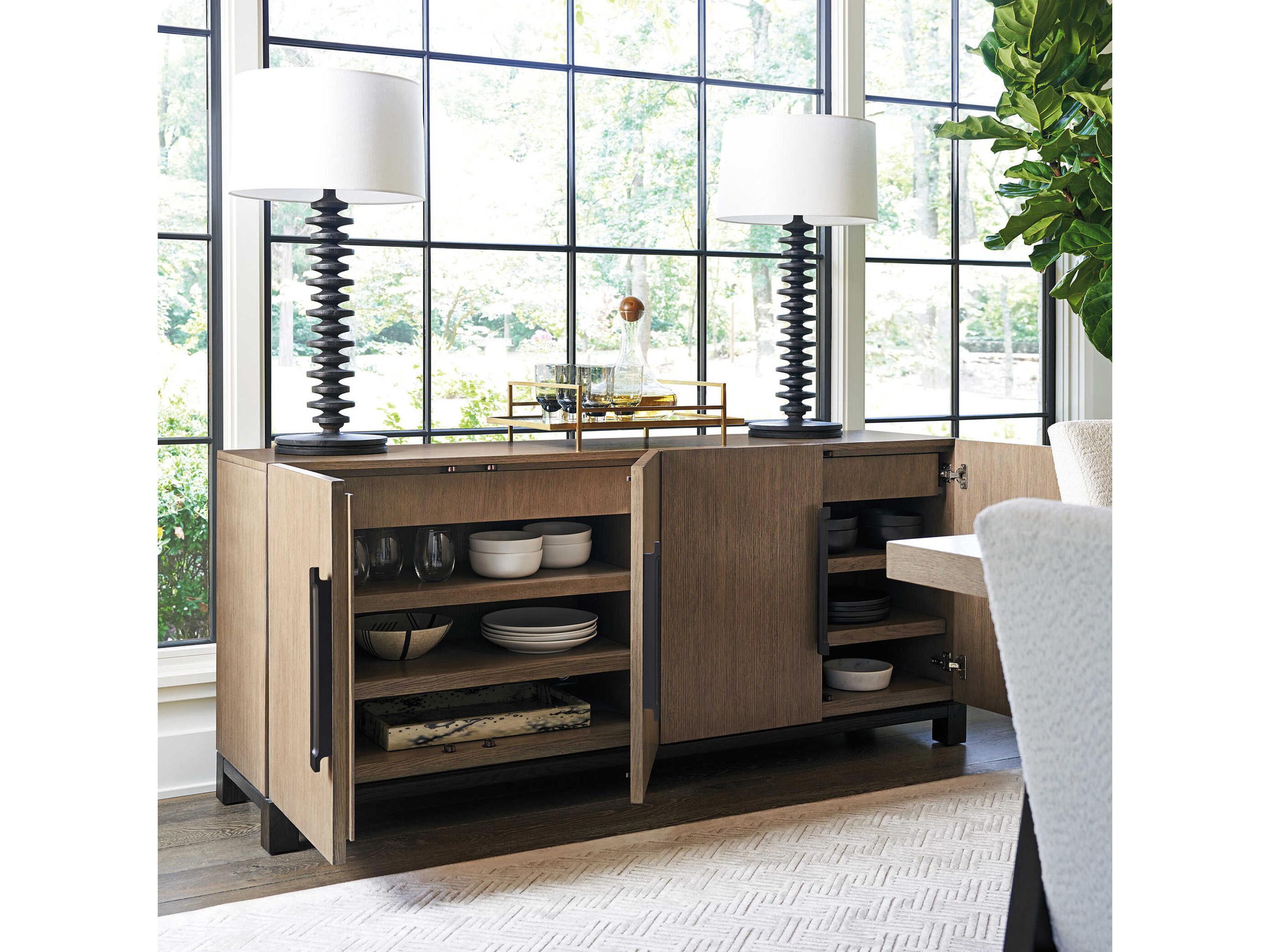 Lexington Zanzibar 74" Deep Espresso Tunis Sideboard