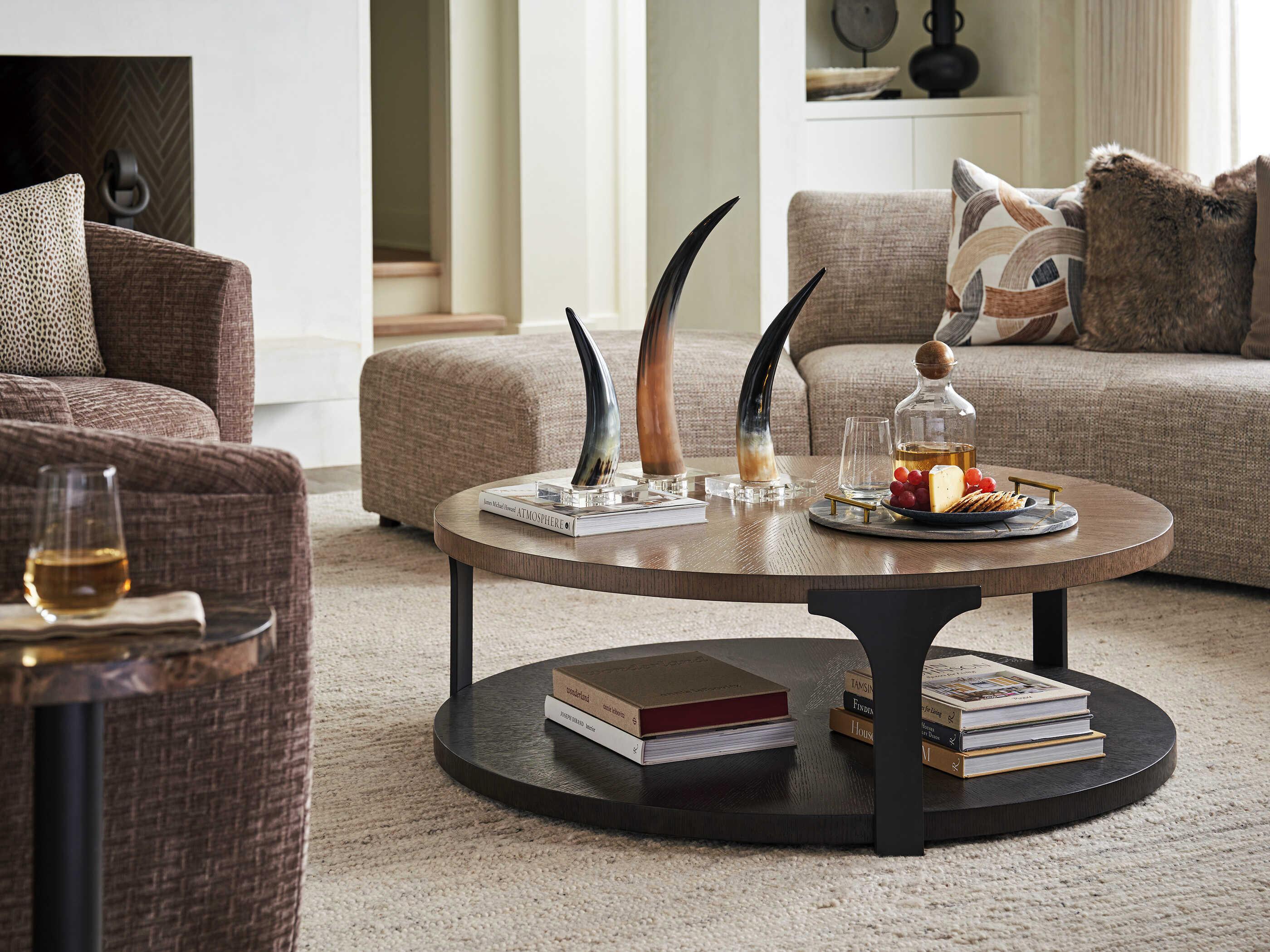 Lexington Zanzibar Round Wood Tunis Coffee Table