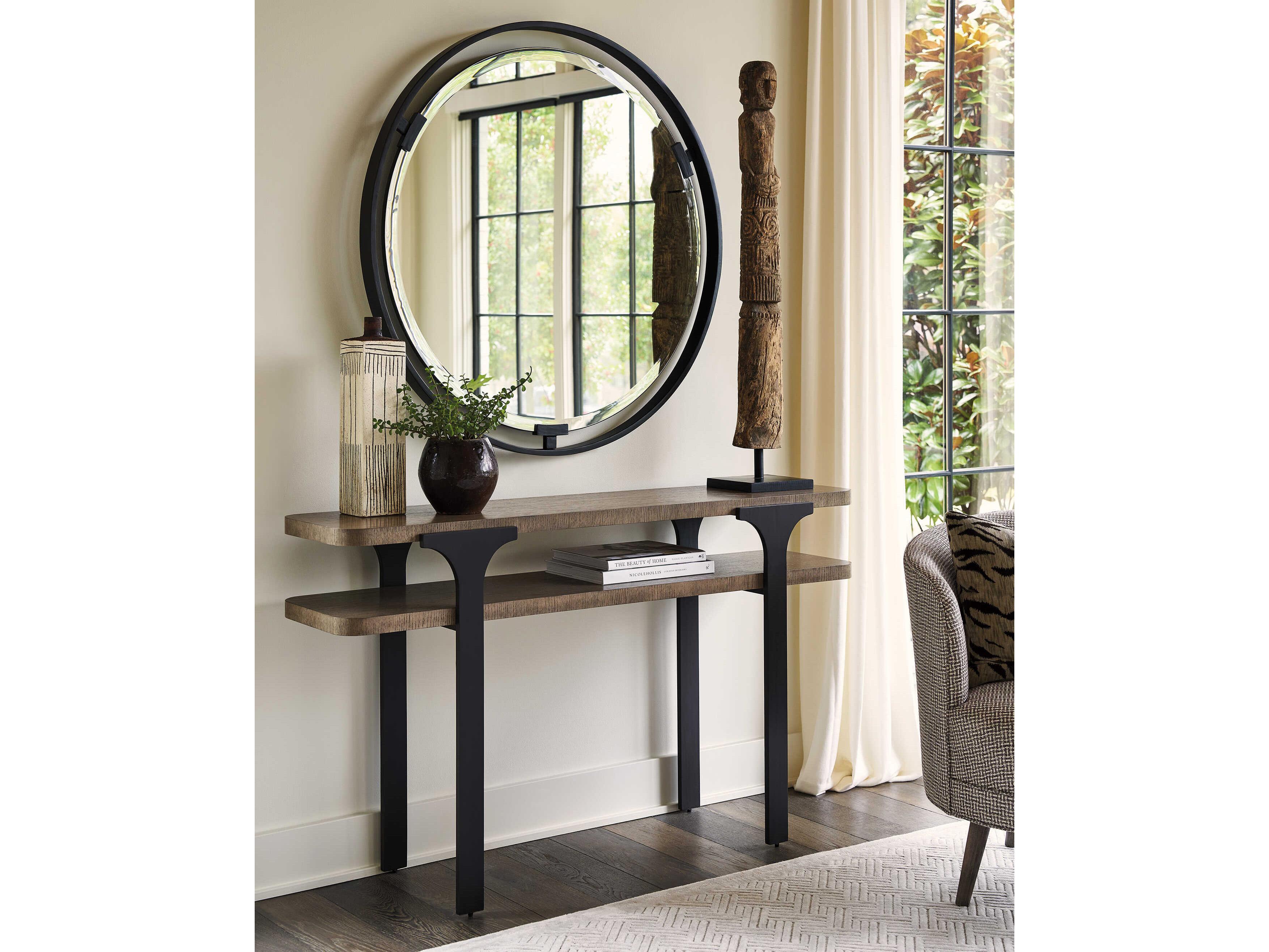 Lexington Zanzibar Rectangular Wood Dark Umber Tunis Console Table