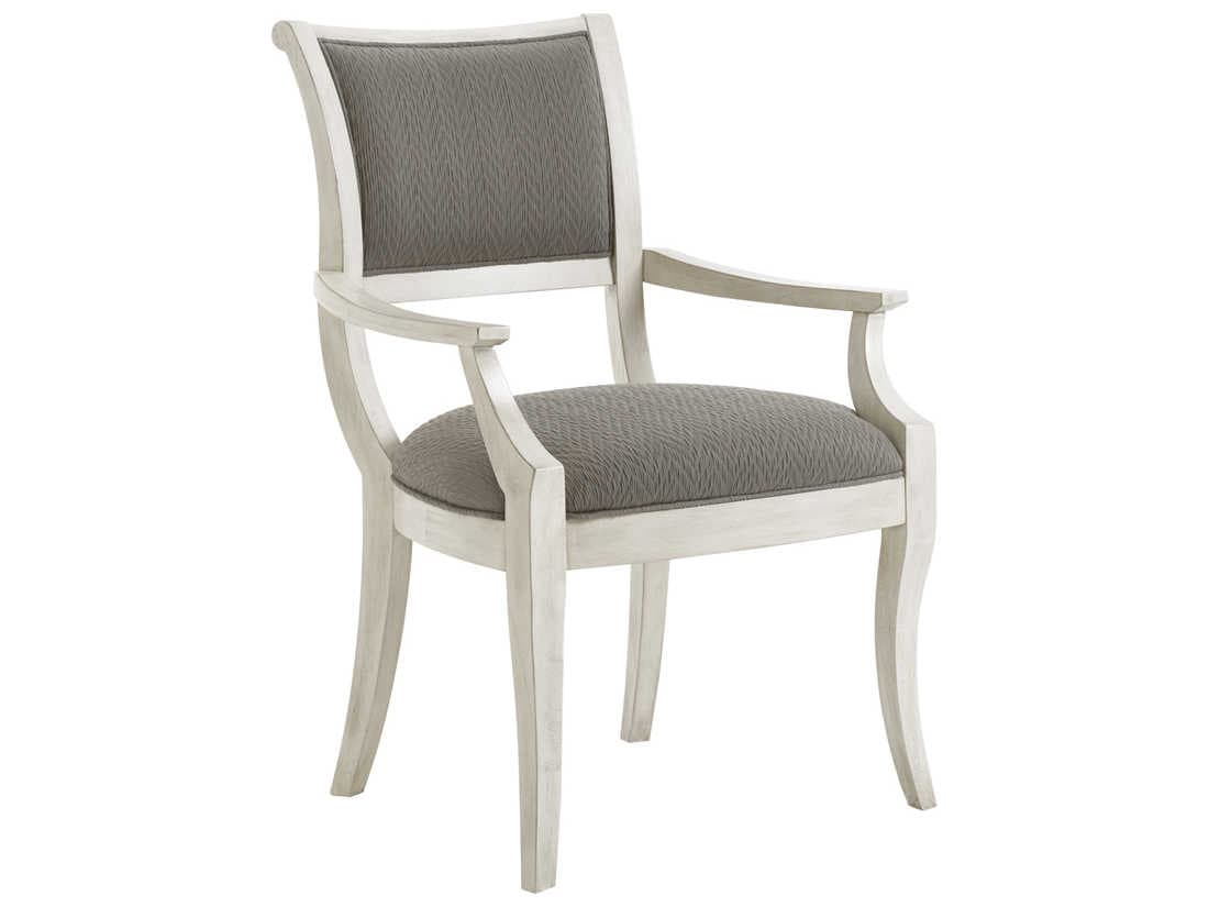 Lexington Oyster Bay Gray Upholstered Arm Dining Chair