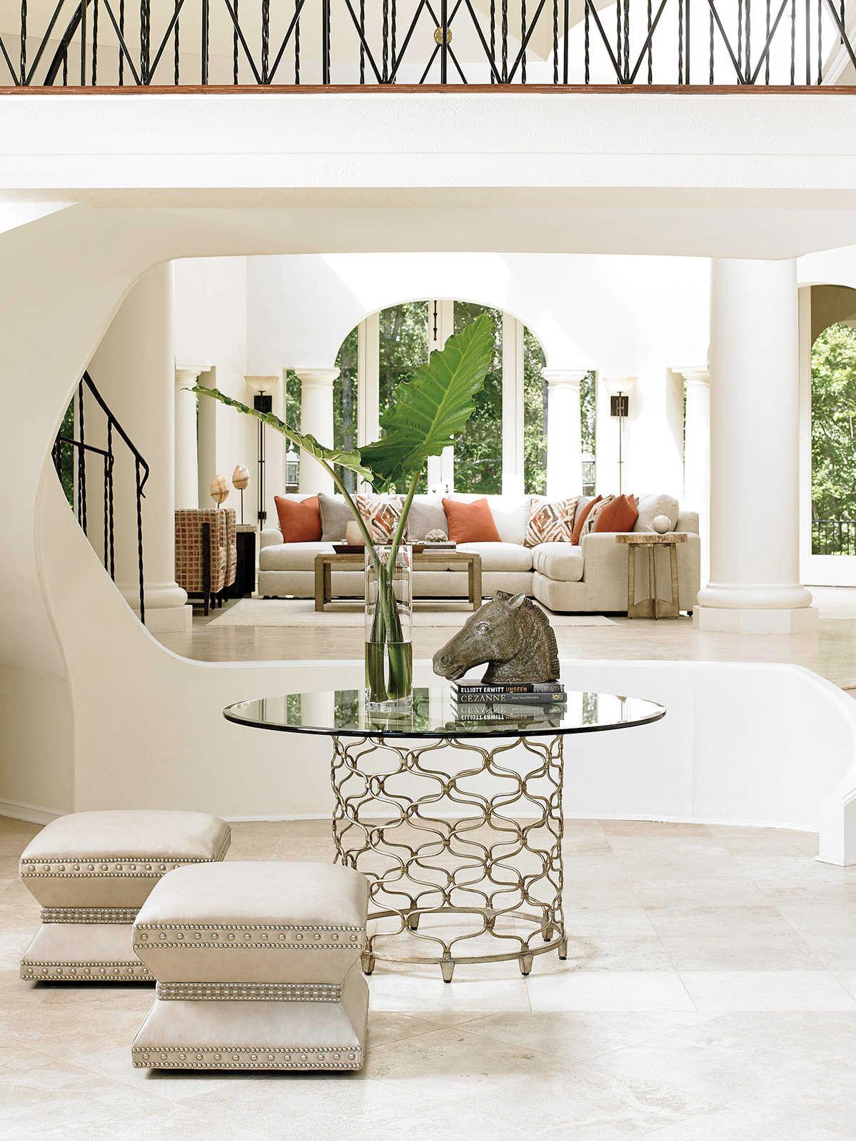 Lexington Laurel Canyon Round Glass Dining Table