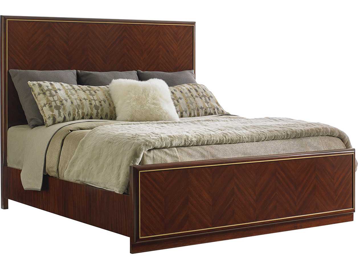 Lexington Take Five Zebrano Brown Wood California King Panel Bed