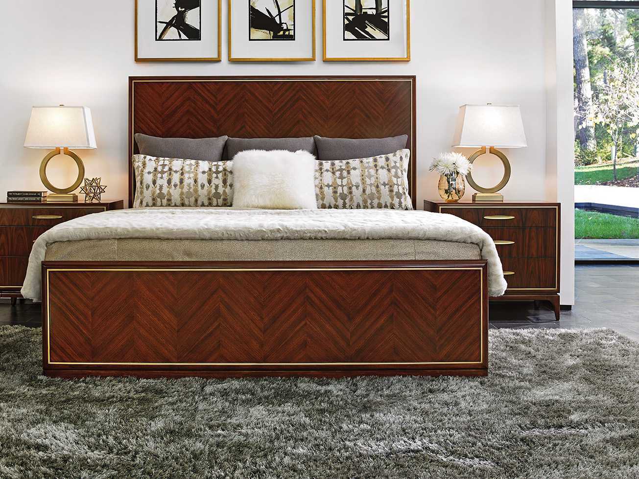 Lexington Take Five Zebrano Brown Wood California King Panel Bed