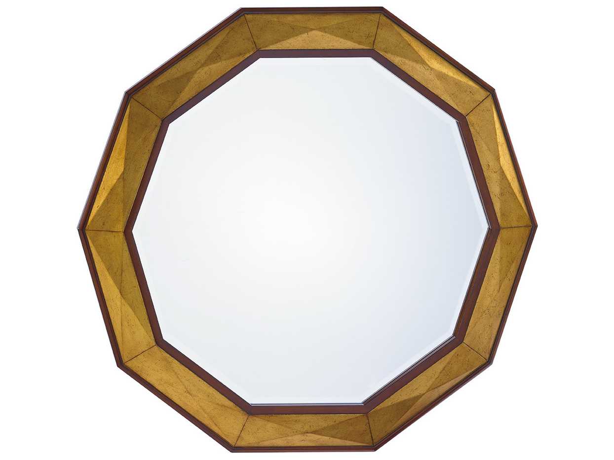 Lexington Take Five Hand Burnished Gold Leaf Wall Mirror